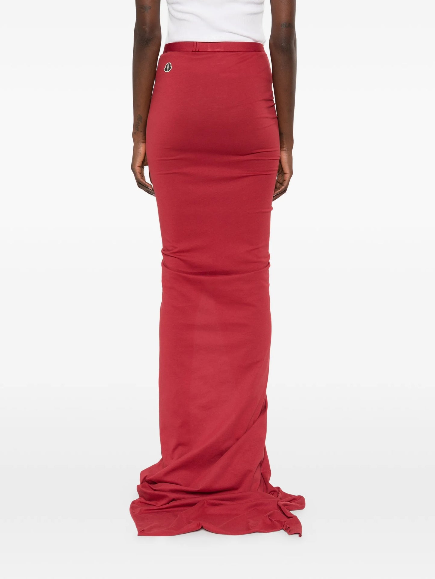 drawstring-split jersey maxi skirt