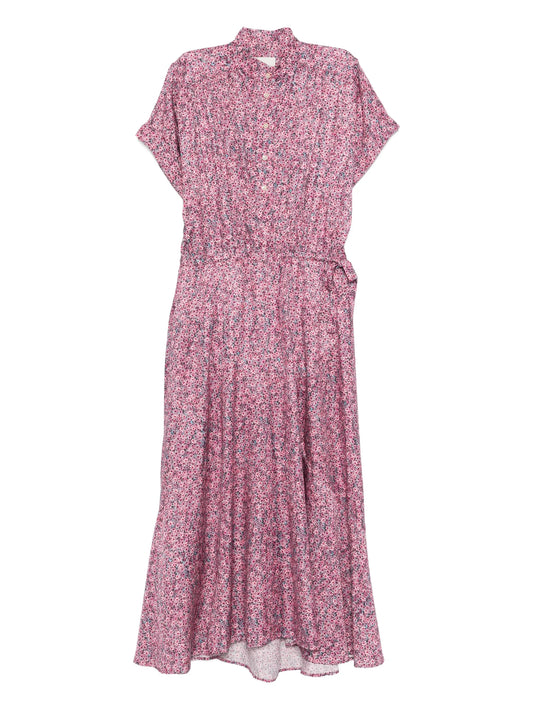 floral midi shirt dress