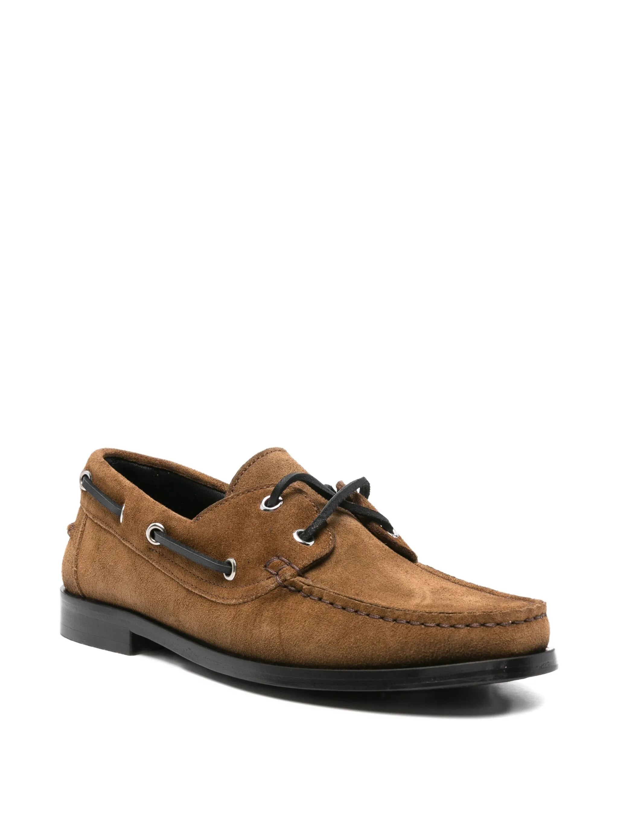 Harris suede lace-up boat shoes