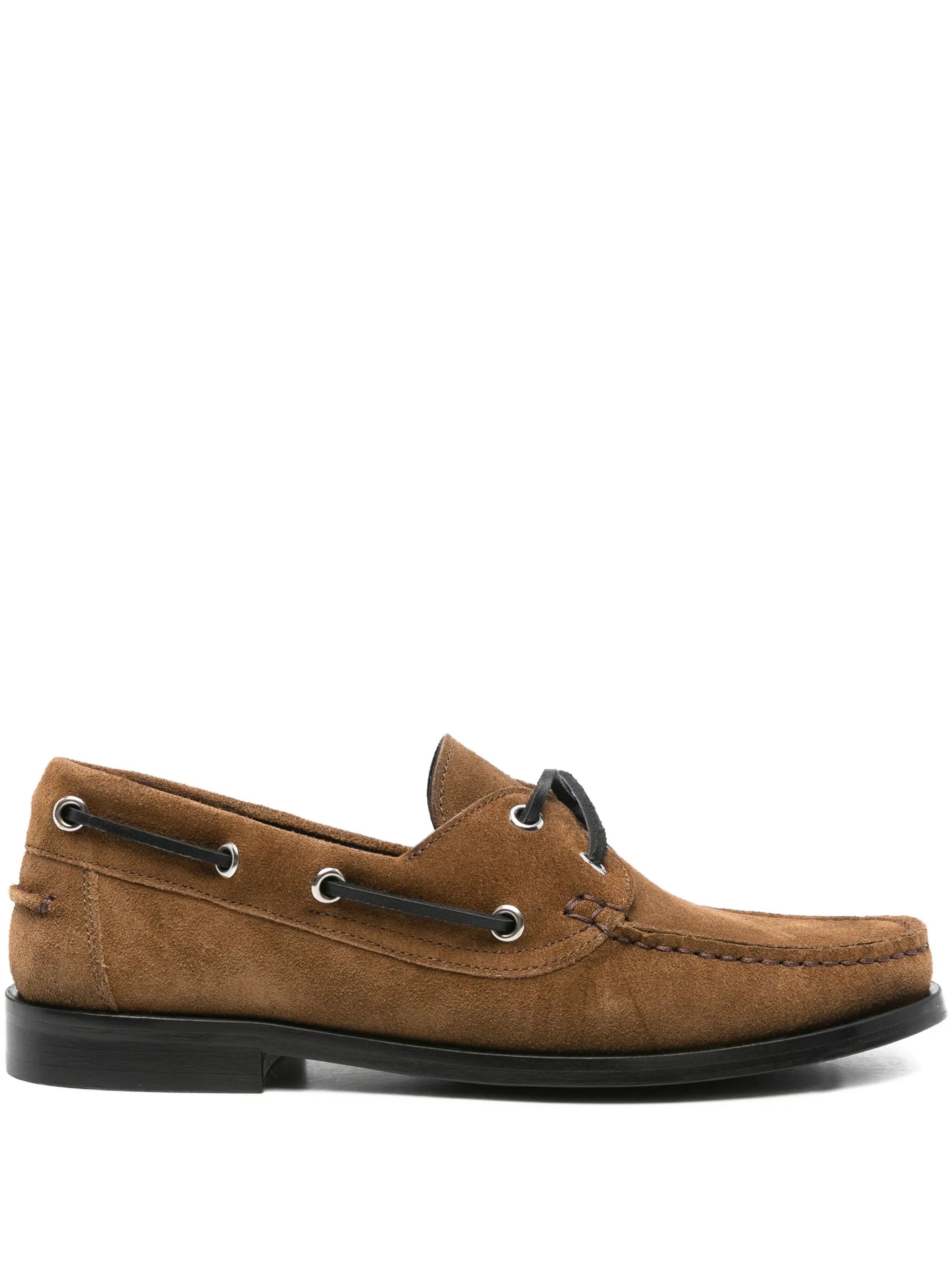 Harris suede lace-up boat shoes