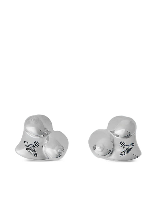 Mimosa logo-engraved earrings