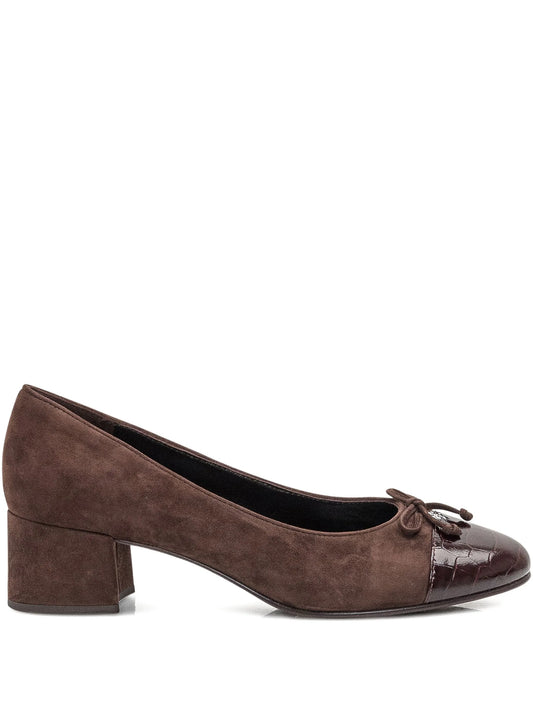 45mm suede heeled pumps