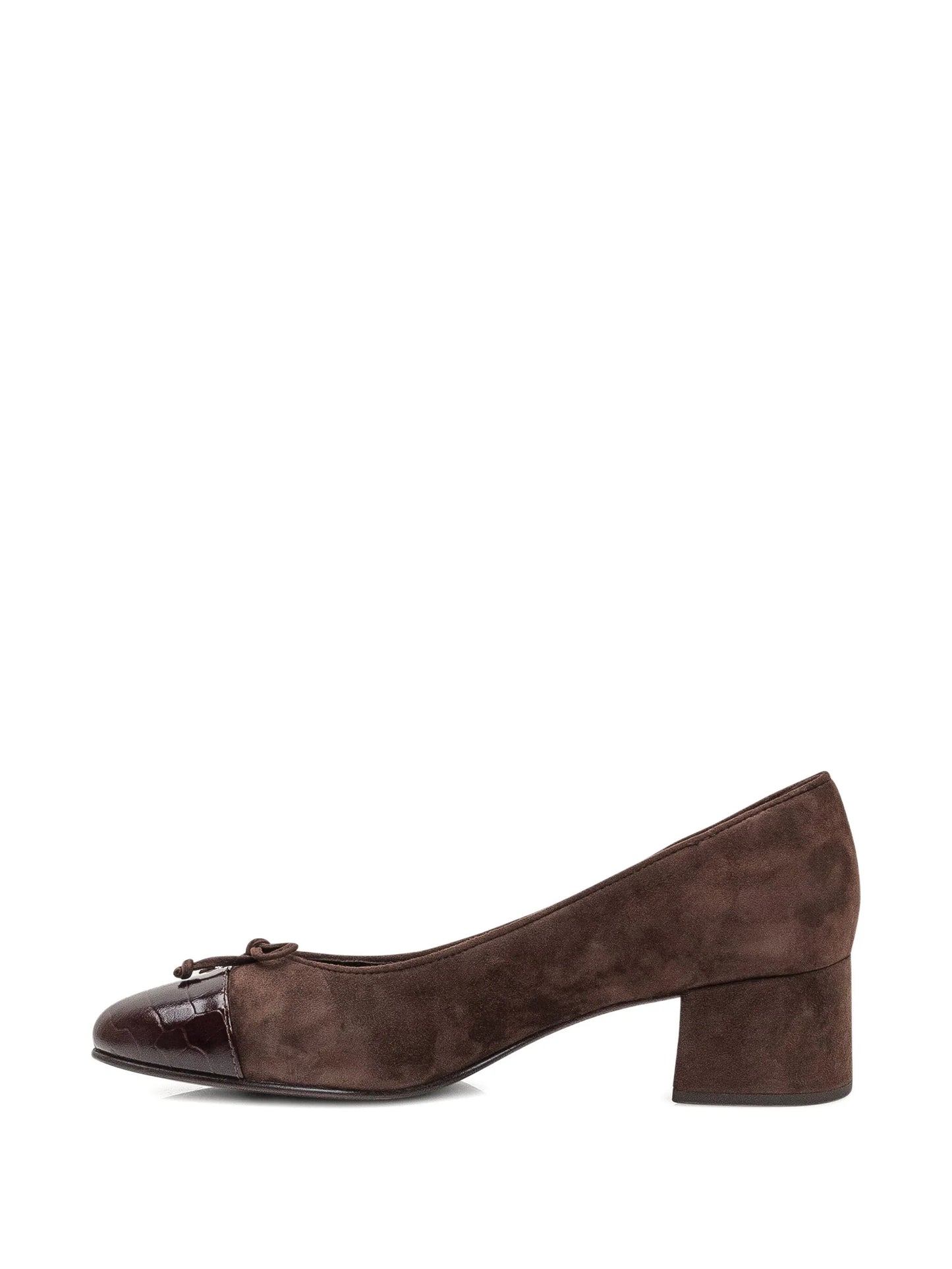 45mm suede heeled pumps