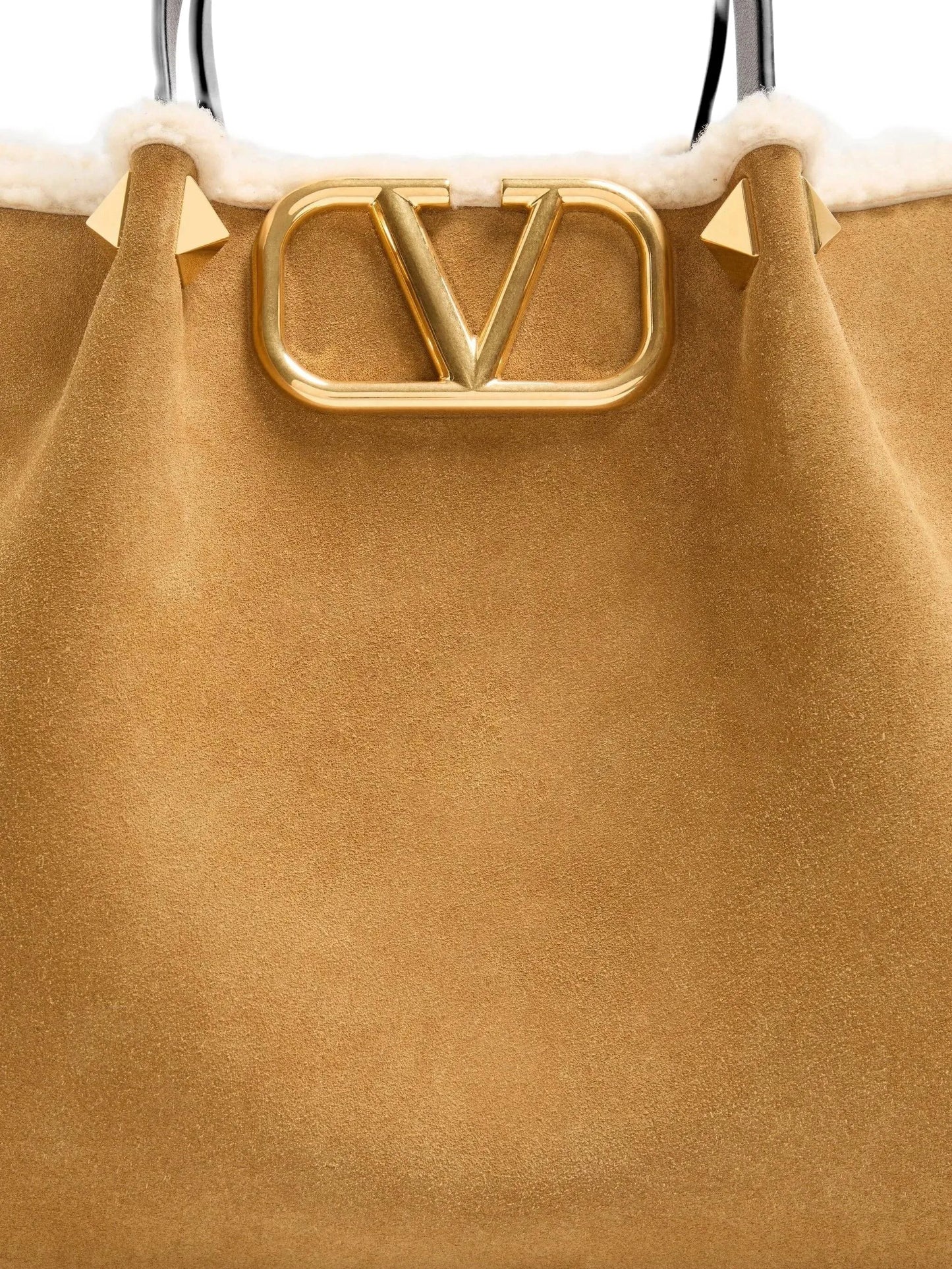 VLogo Signature suede tote bag
