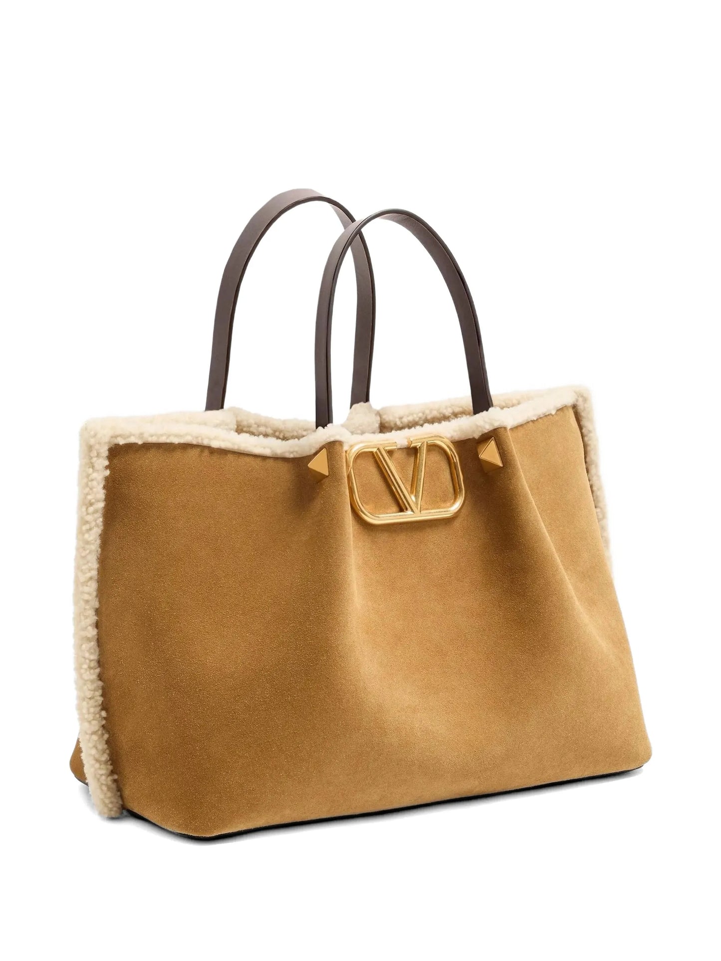 VLogo Signature suede tote bag