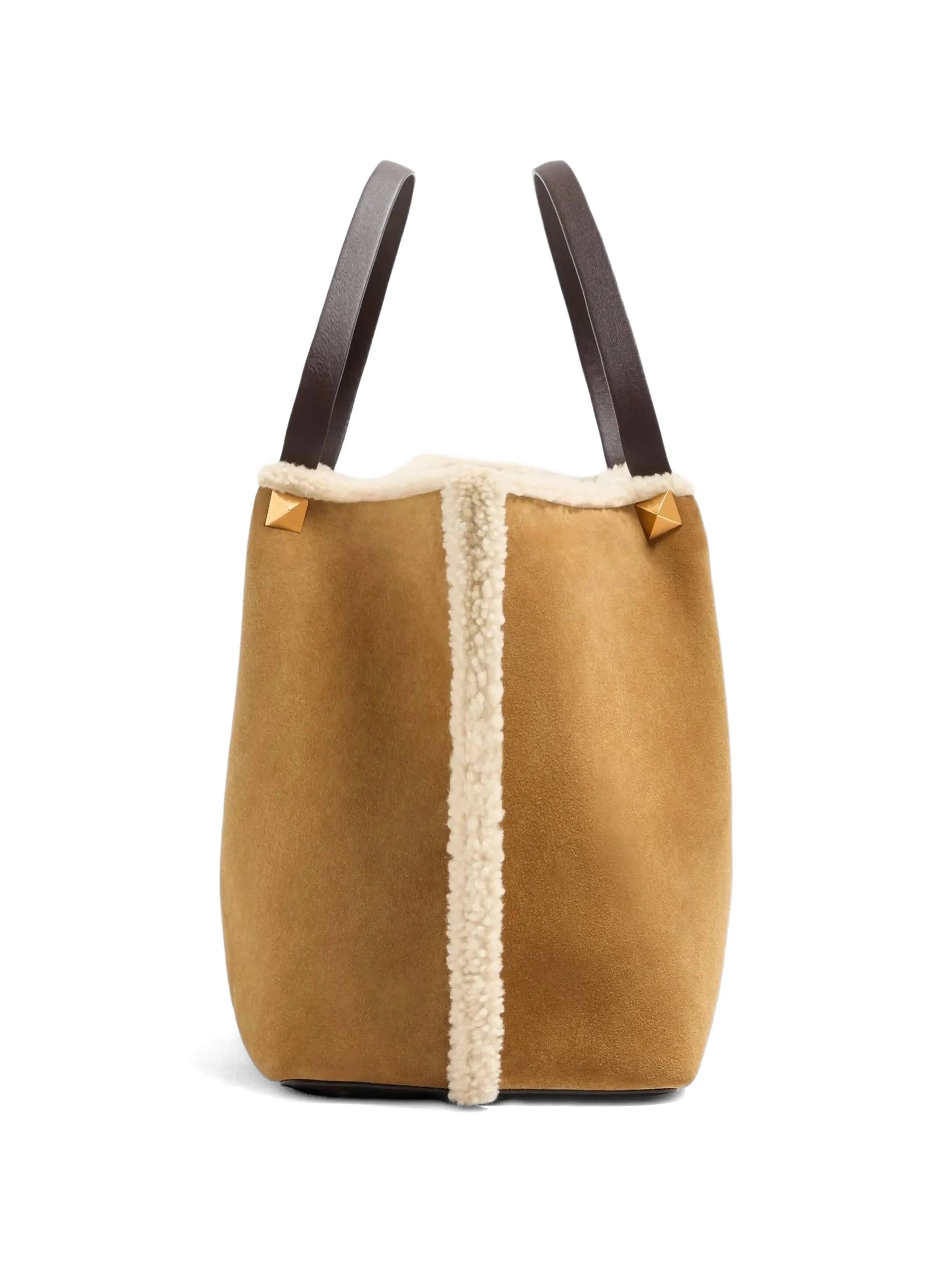 VLogo Signature suede tote bag