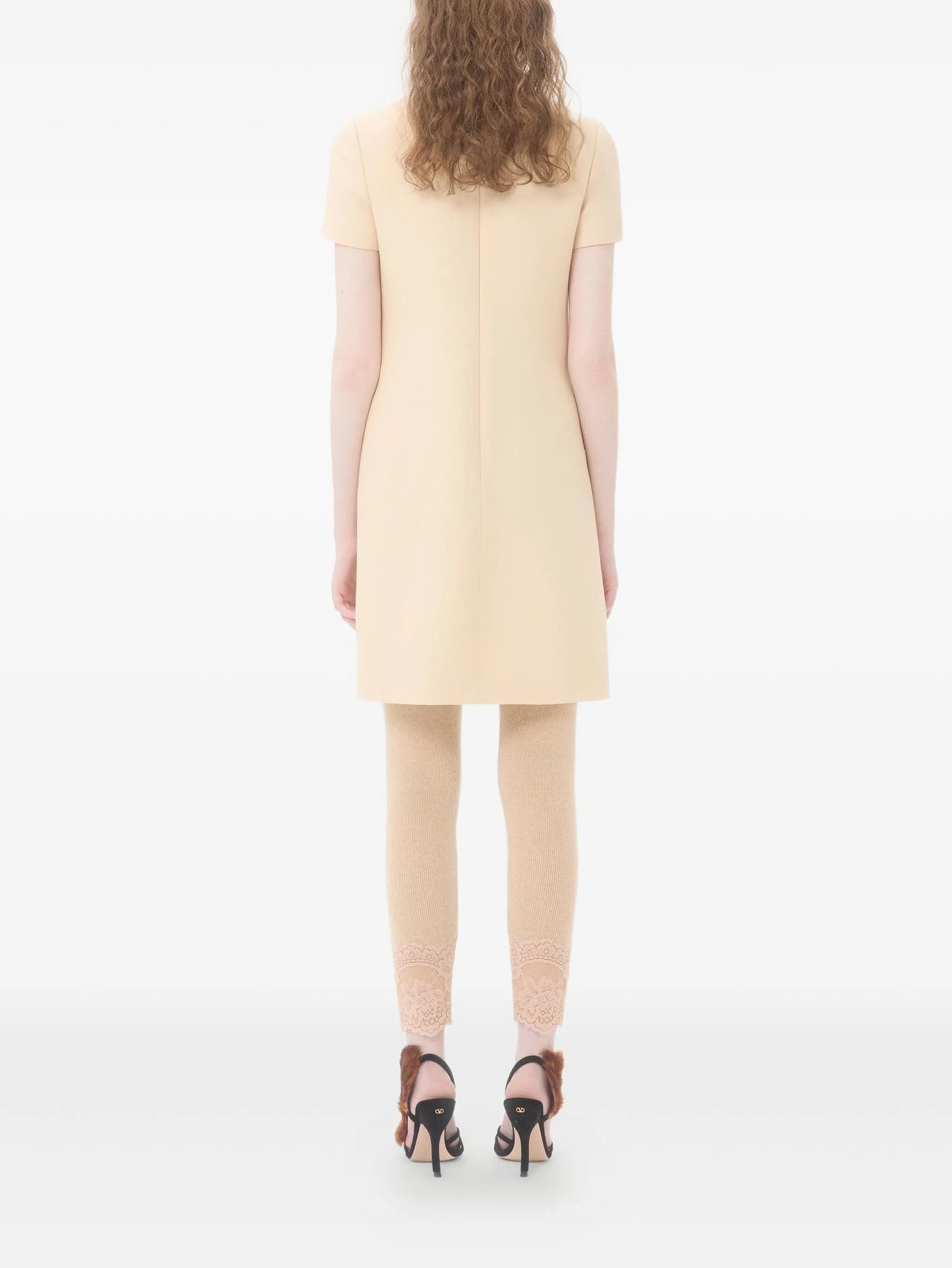 bow-embroidered mini dress