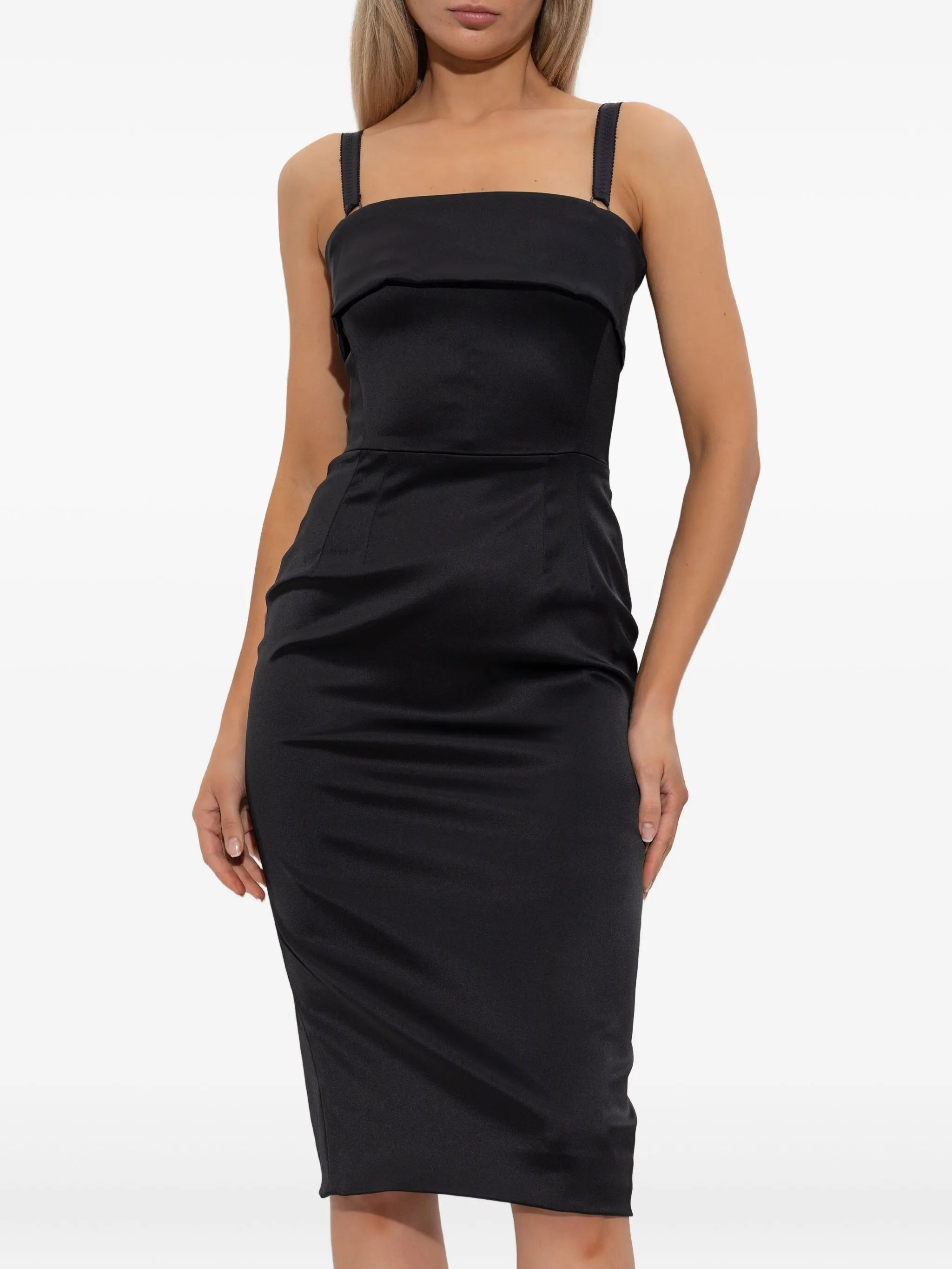 satin strap mini dress