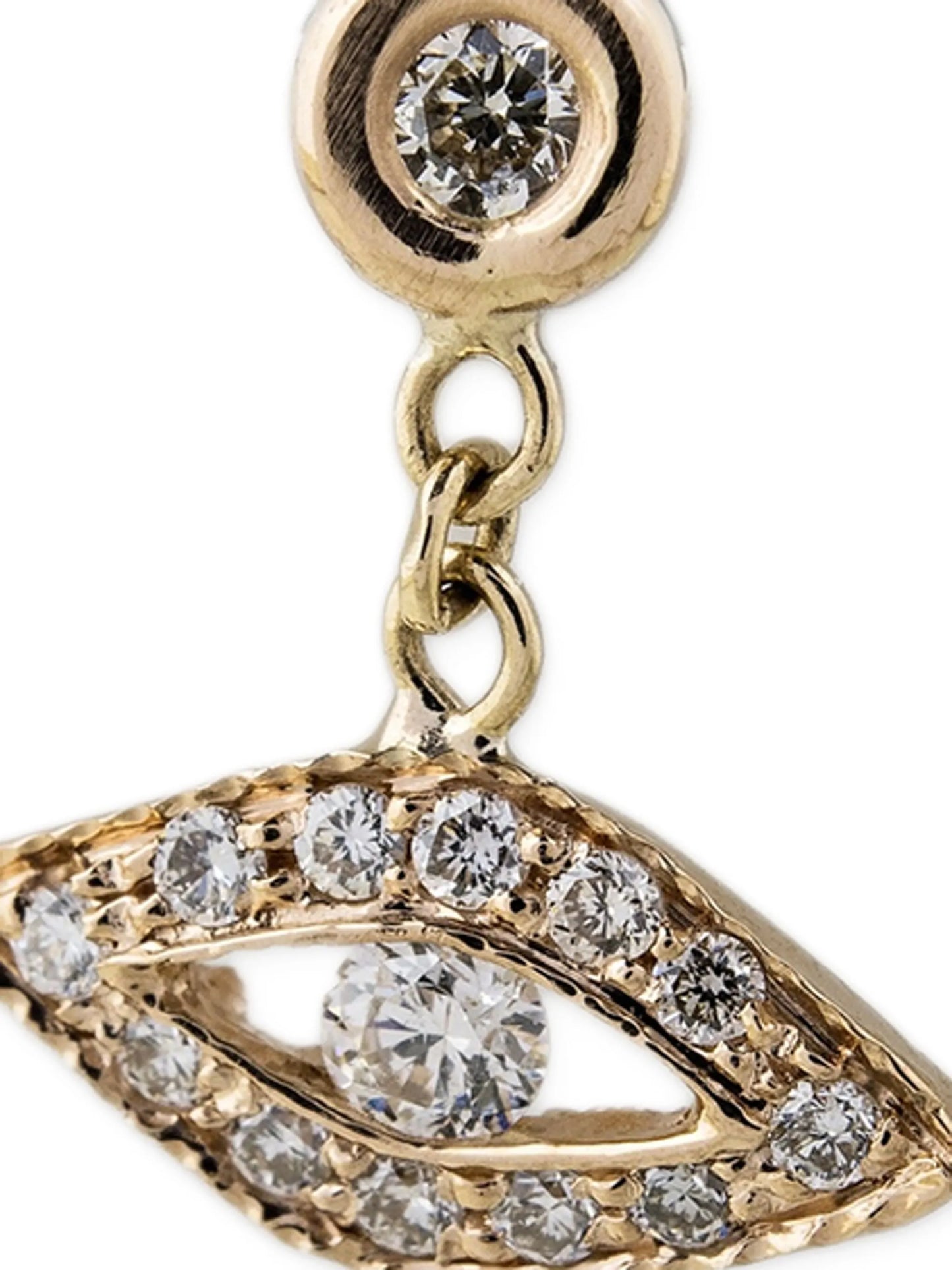 14CT yellow gold Eye diamond earring