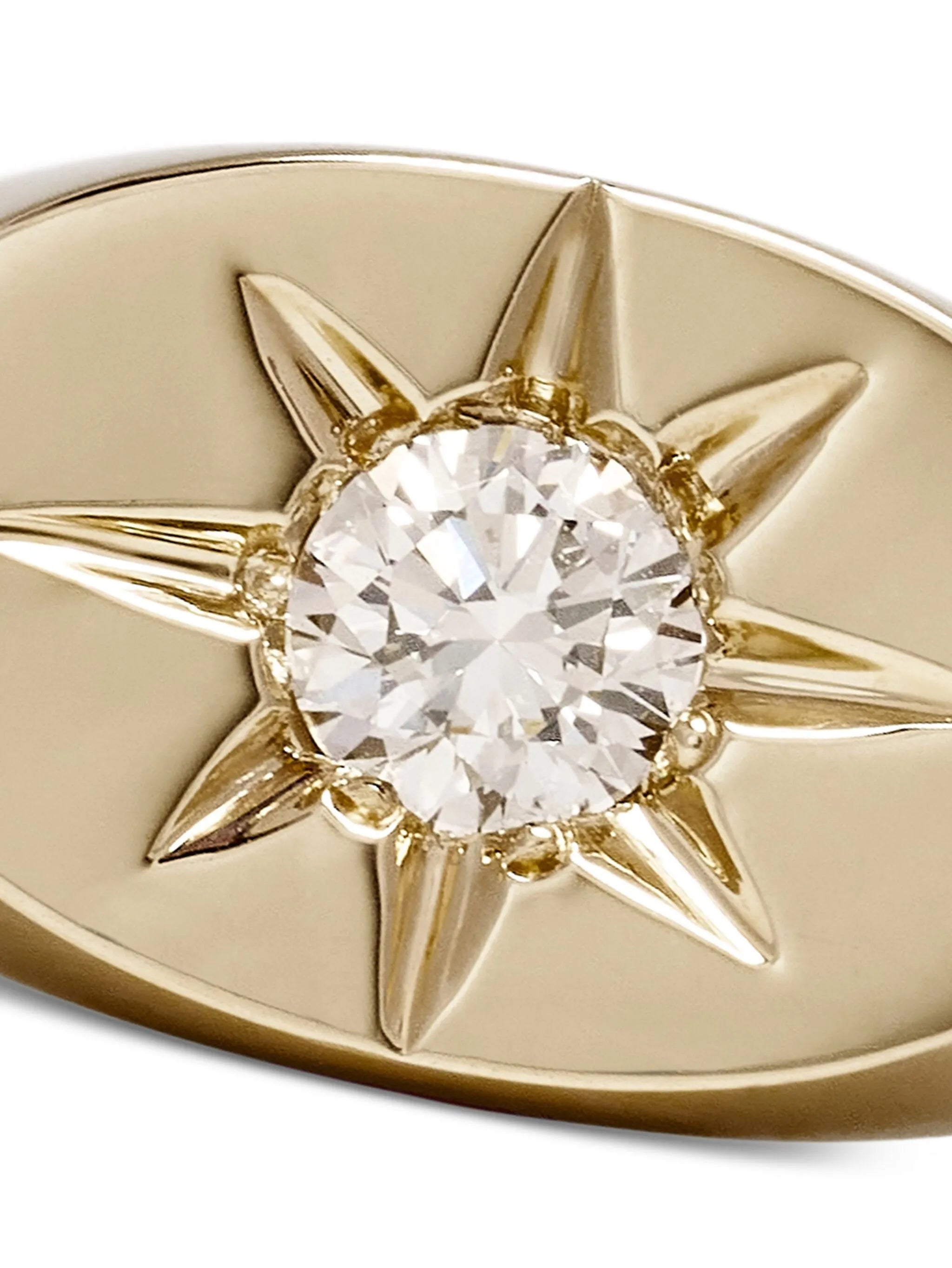 14CT yellow gold Starburst diamond ring
