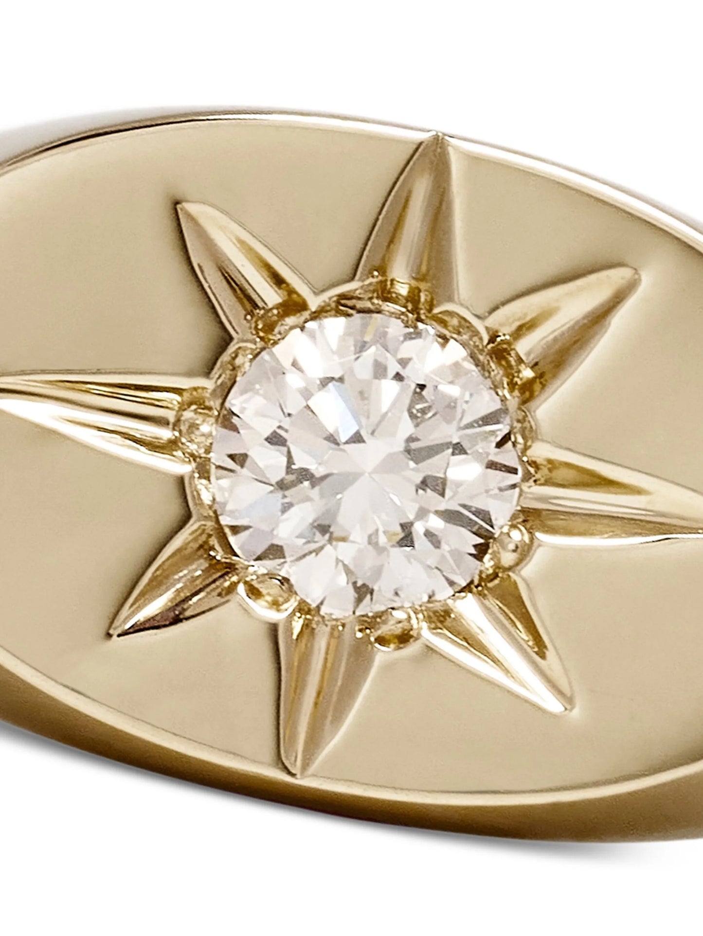 14CT yellow gold Starburst diamond ring