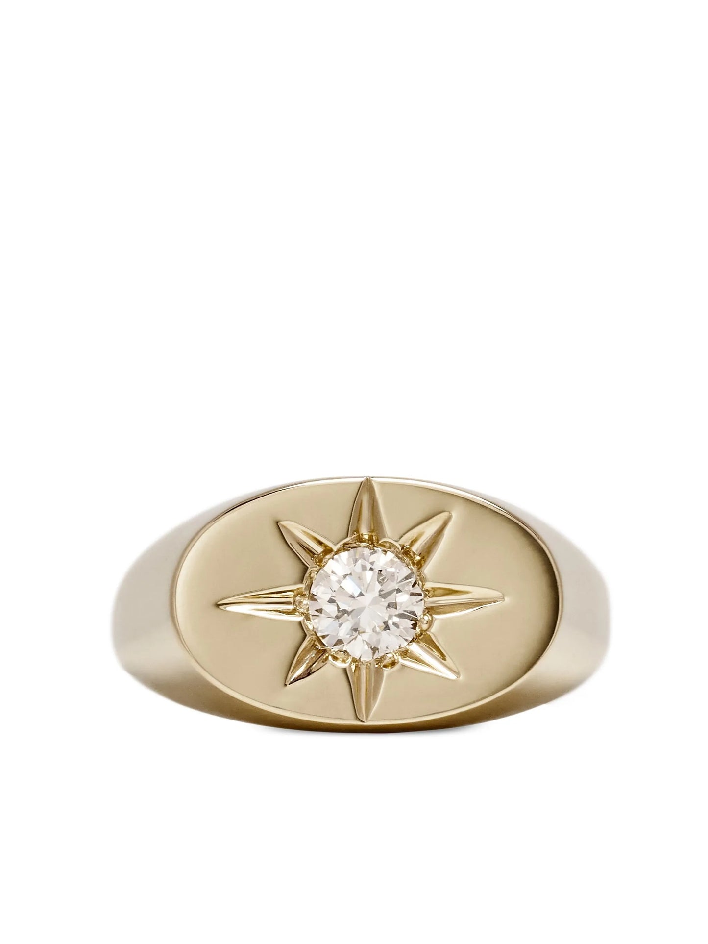 14CT yellow gold Starburst diamond ring