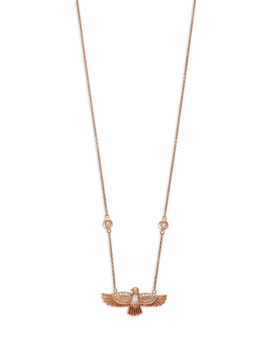 14CT Yellow Gold Thunderbird Diamond necklace