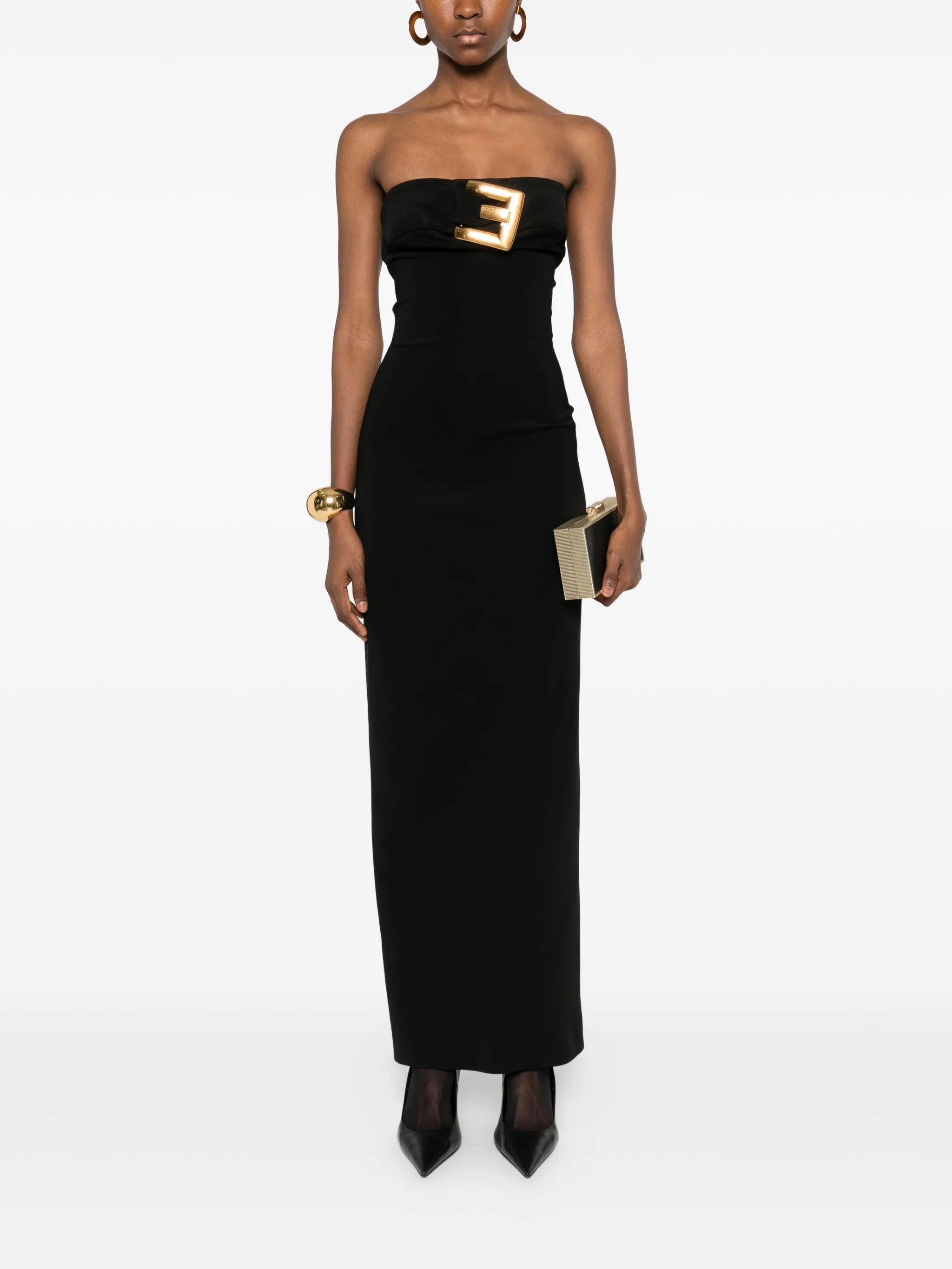 strapless maxi dress