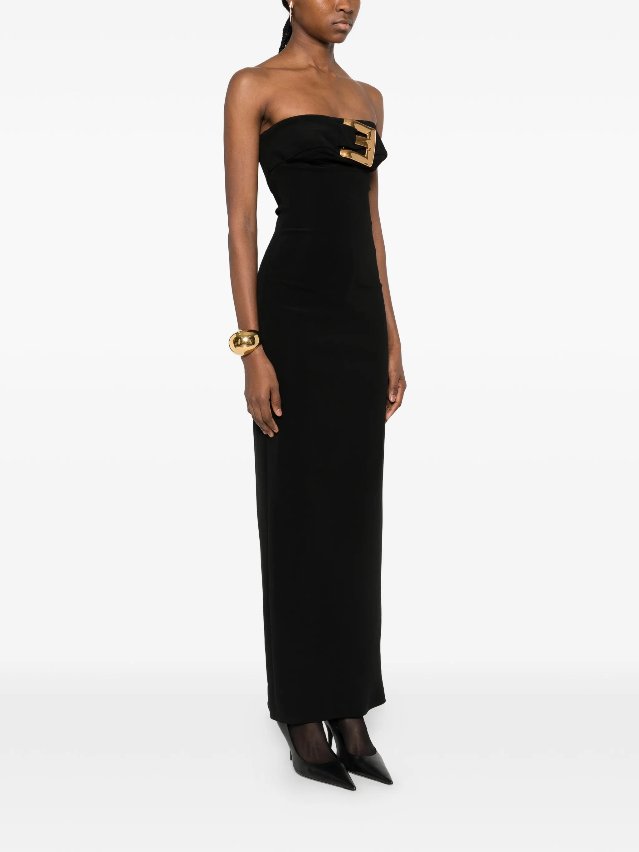 strapless maxi dress