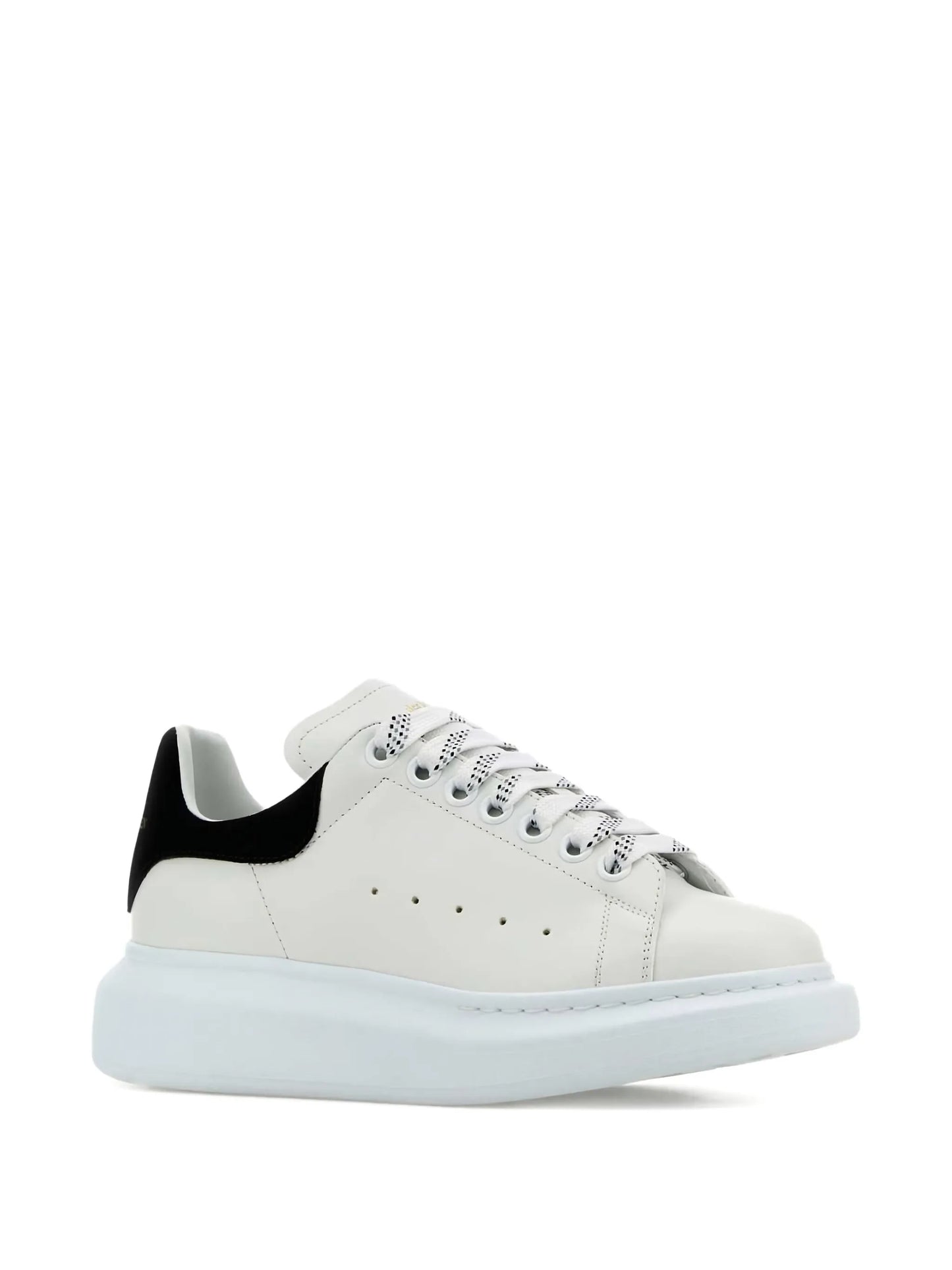 leather suede-heel sneakers
