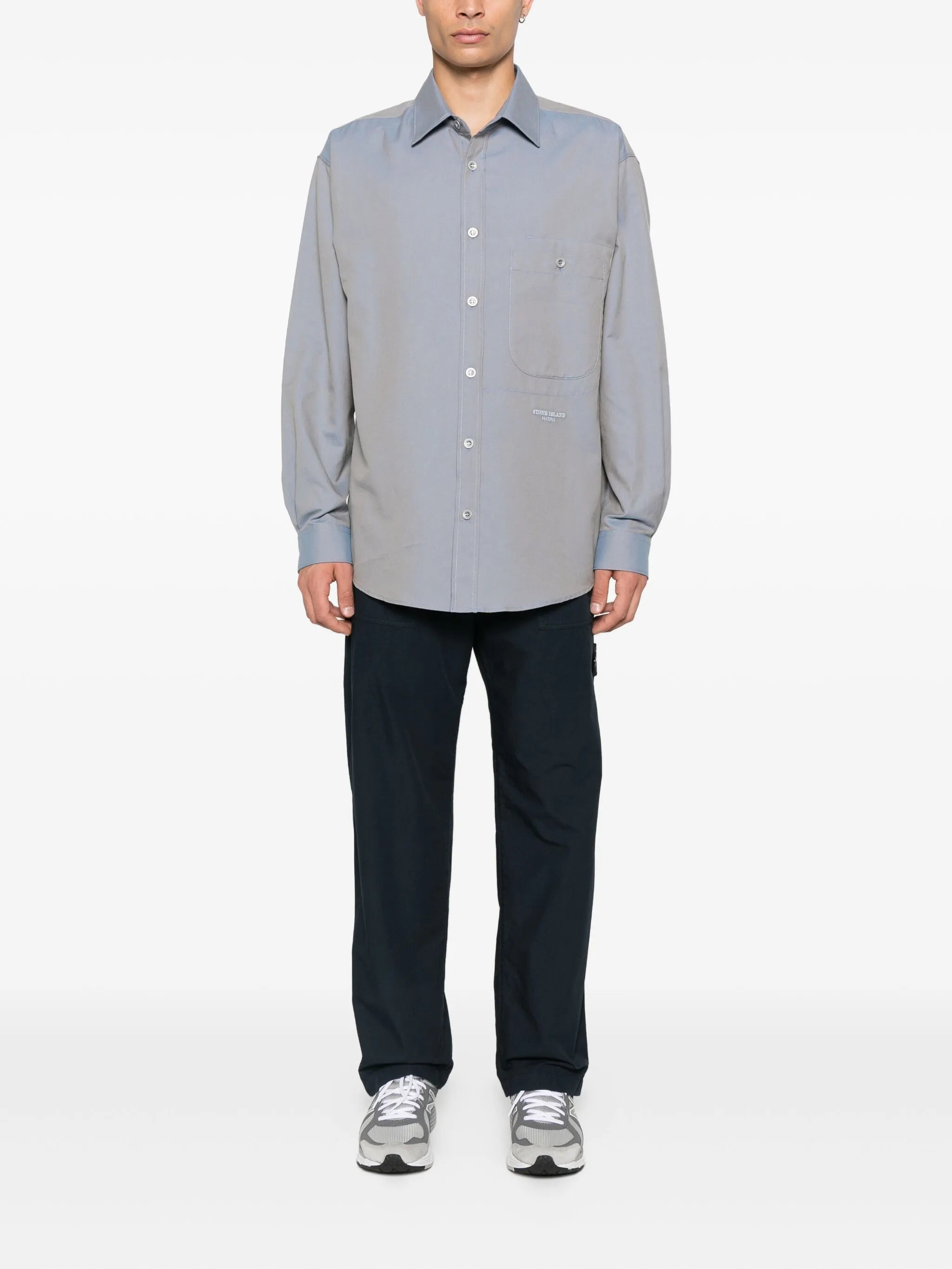 patch-pocket button-down shirt