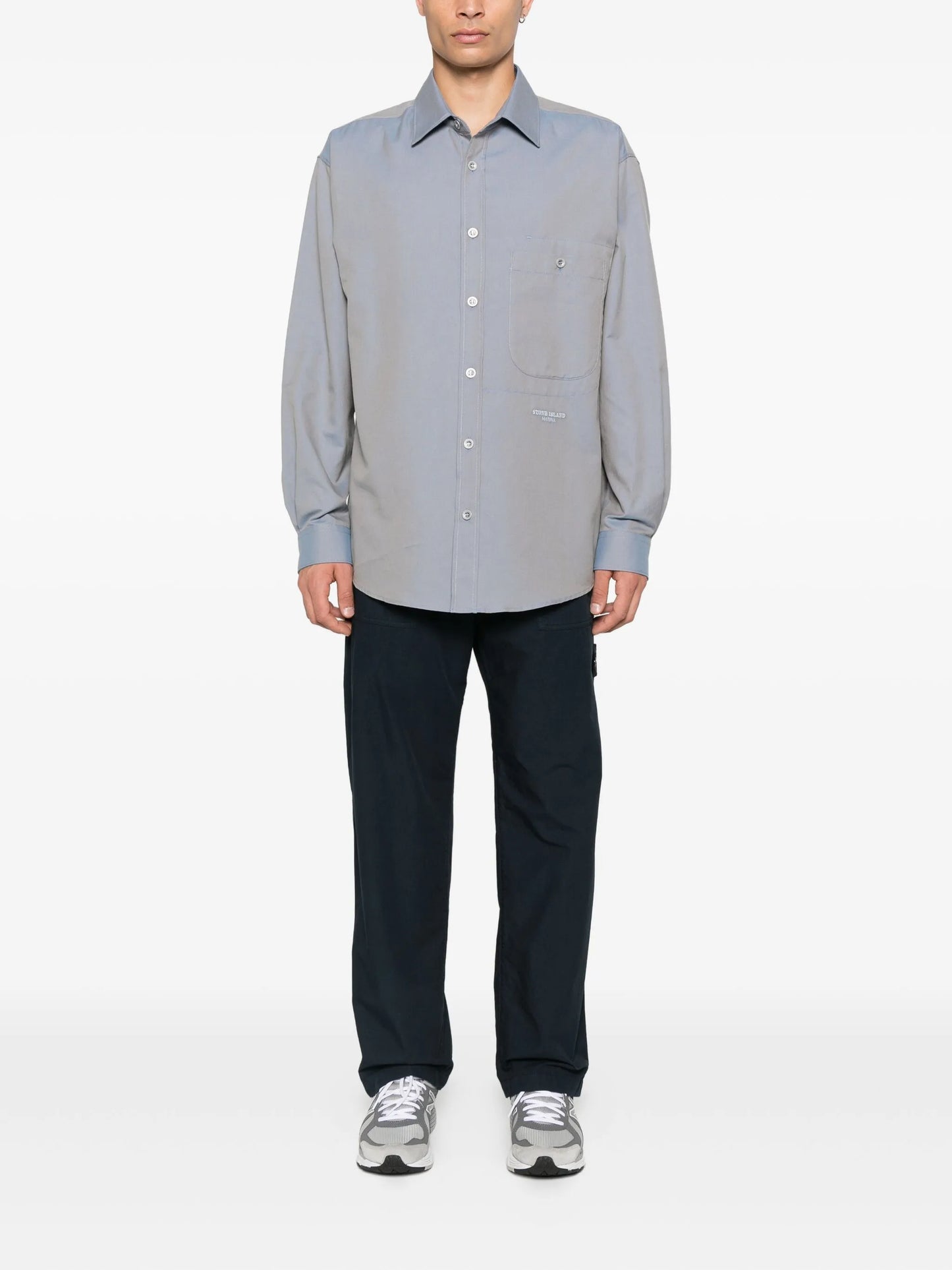patch-pocket button-down shirt