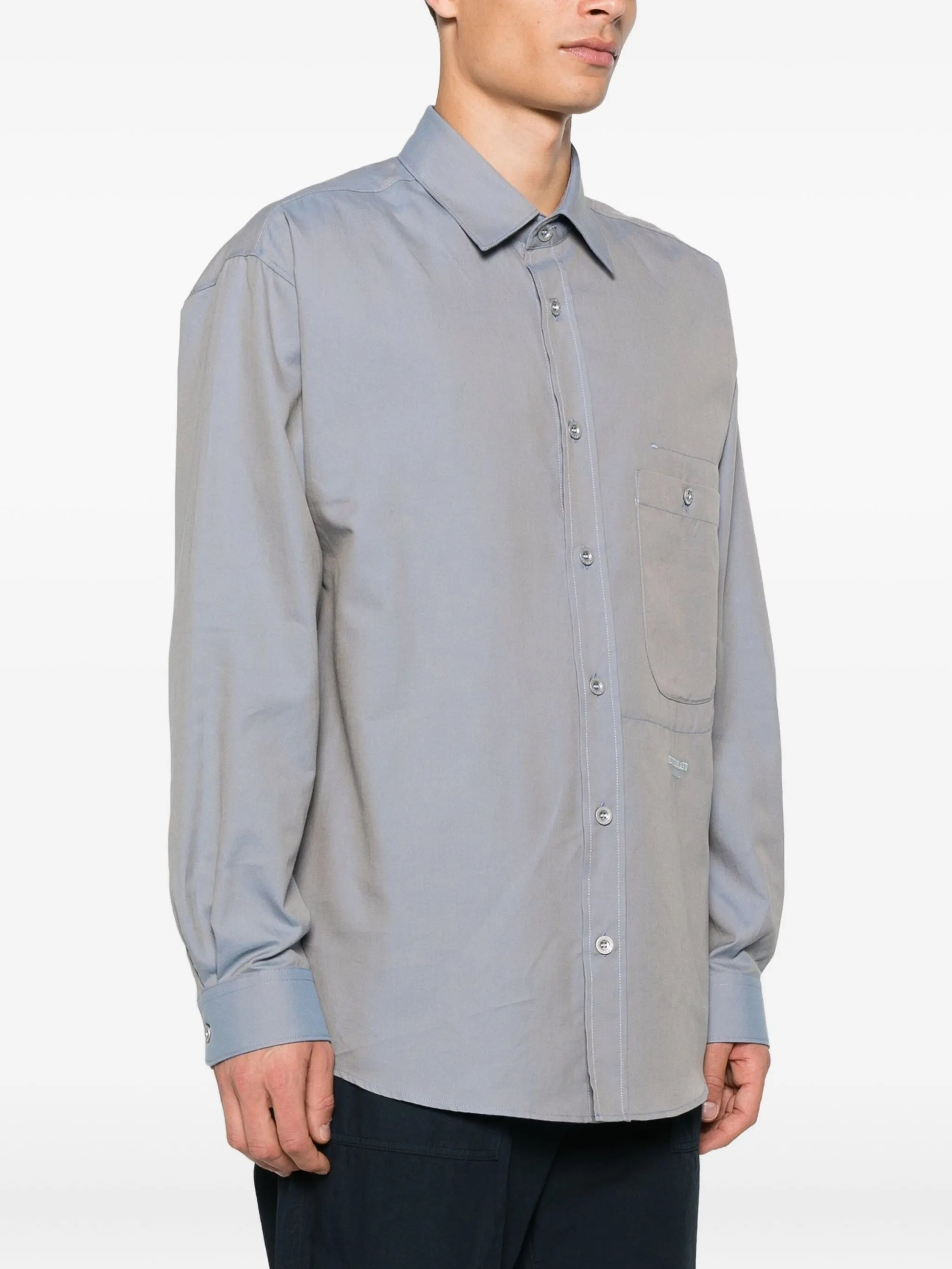 patch-pocket button-down shirt