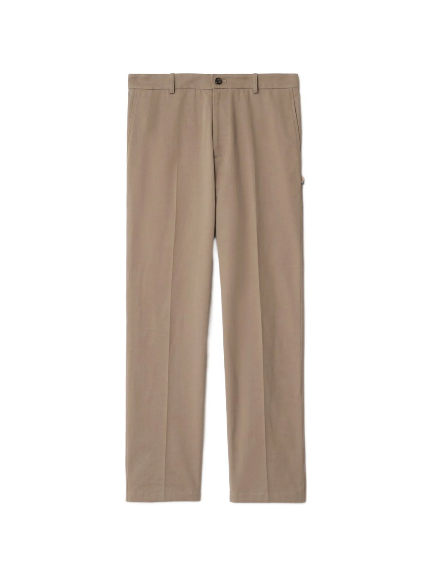 cotton pressed-crease trousers