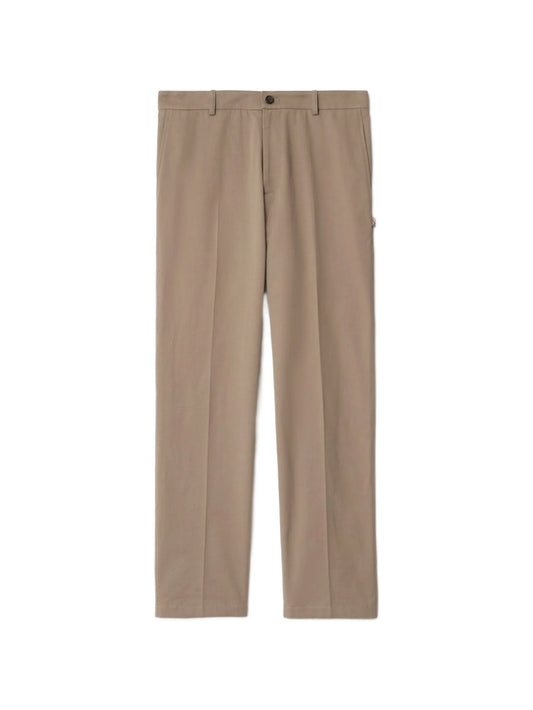 cotton pressed-crease trousers