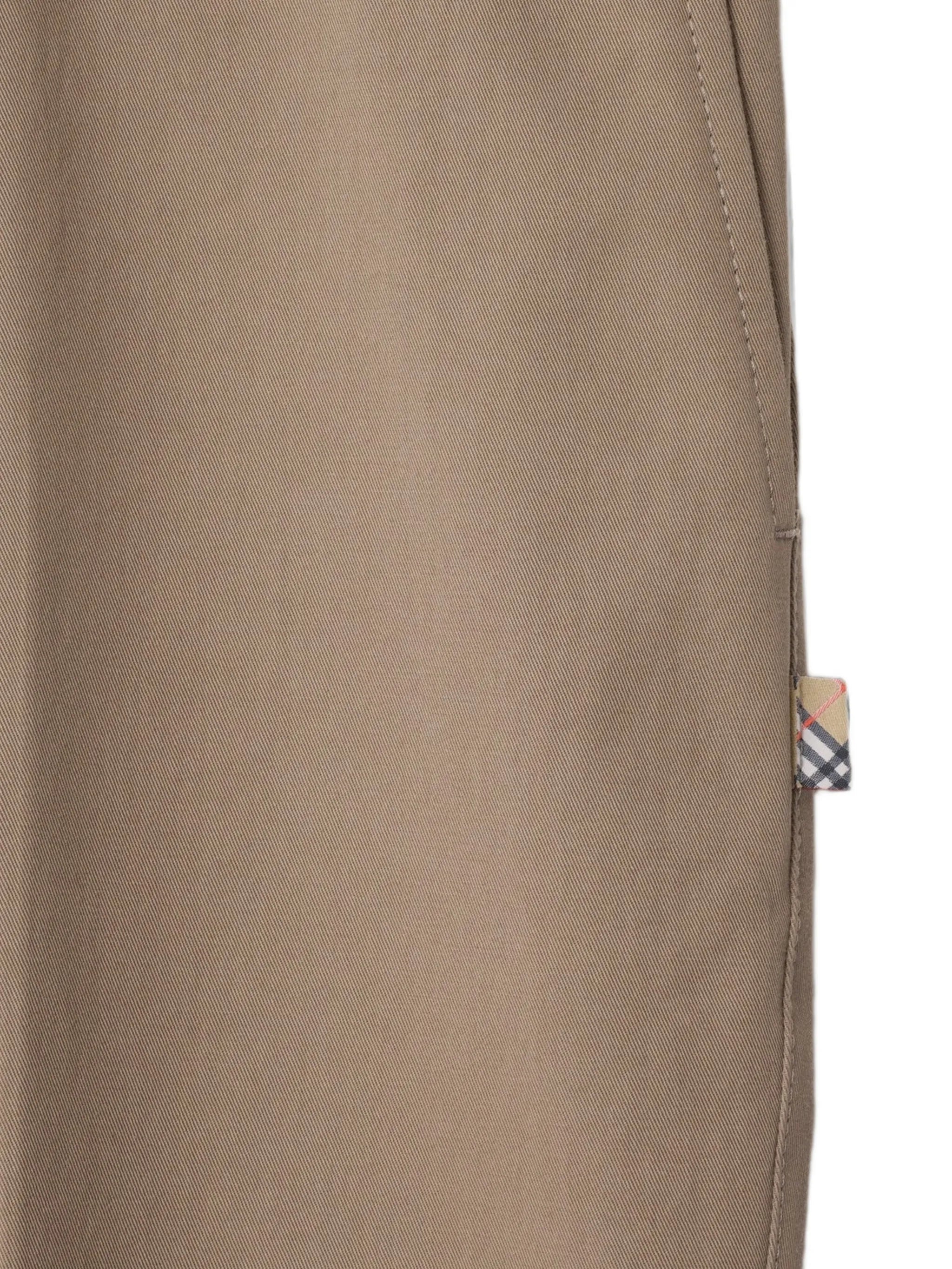 cotton pressed-crease trousers