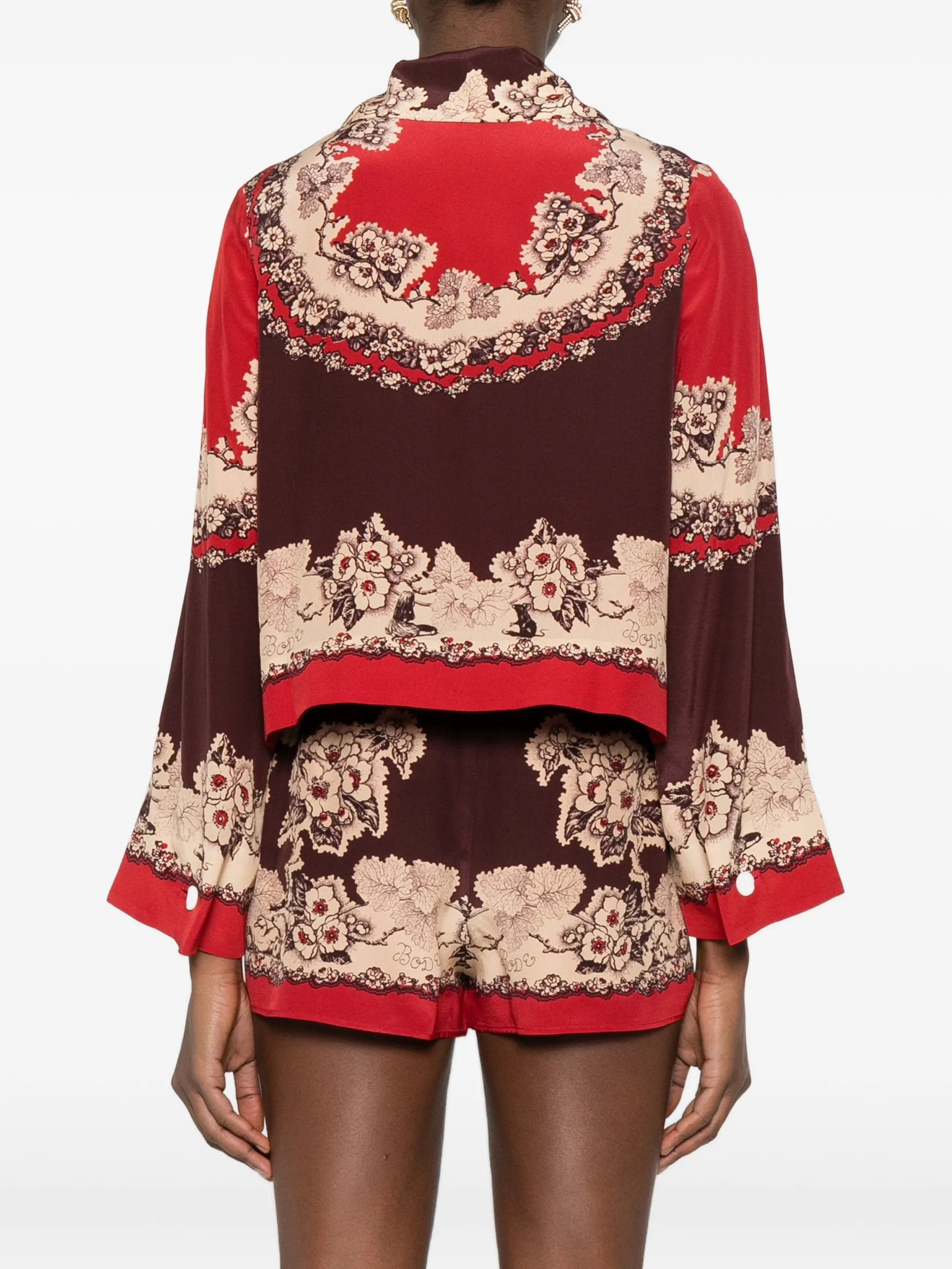 floral button jacket