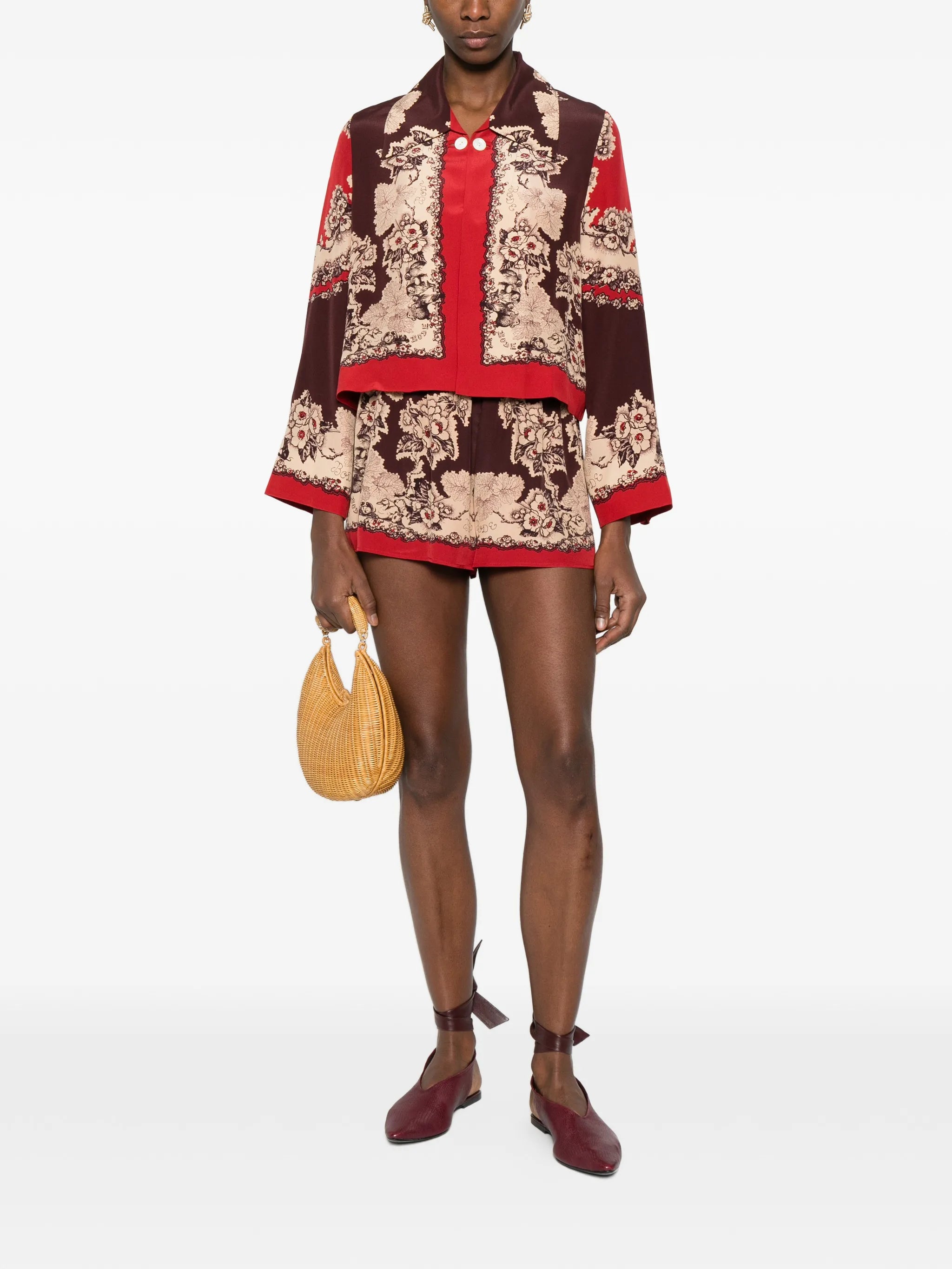 floral button jacket