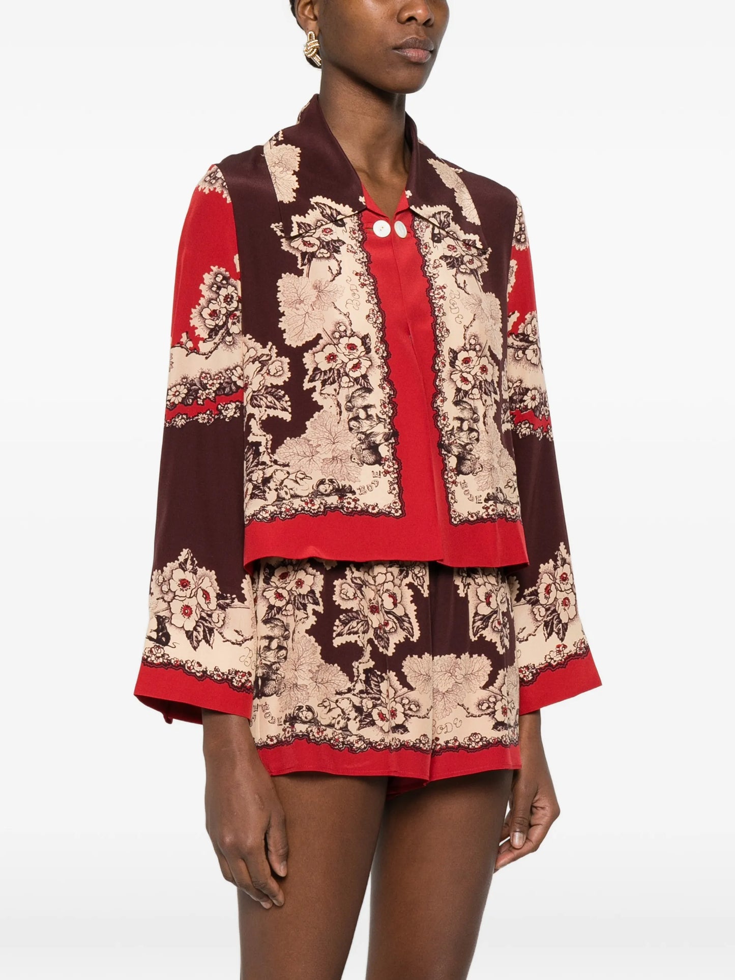 floral button jacket