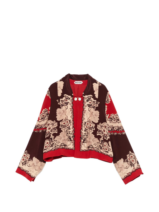 floral button jacket
