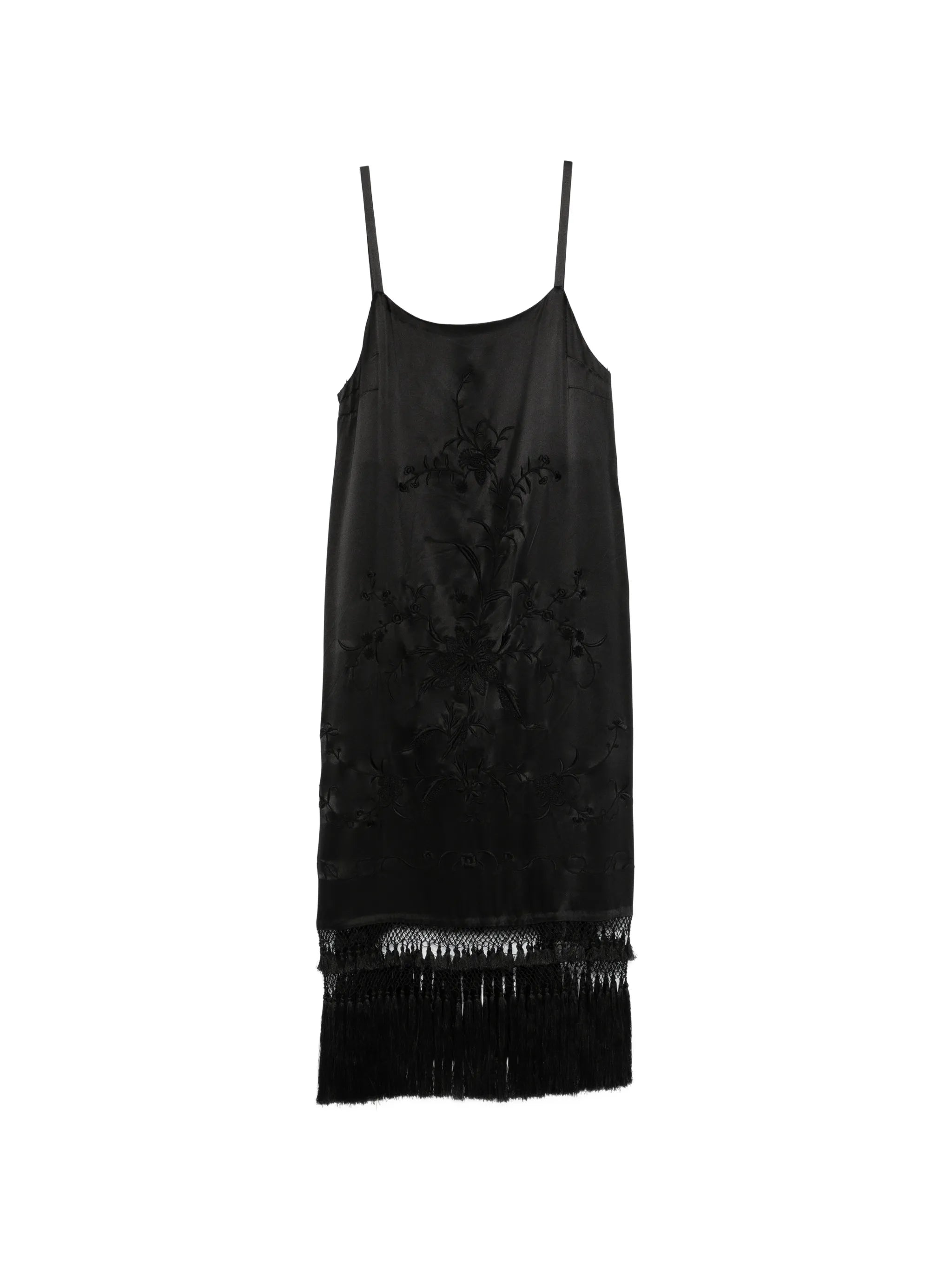 fringe floral dress