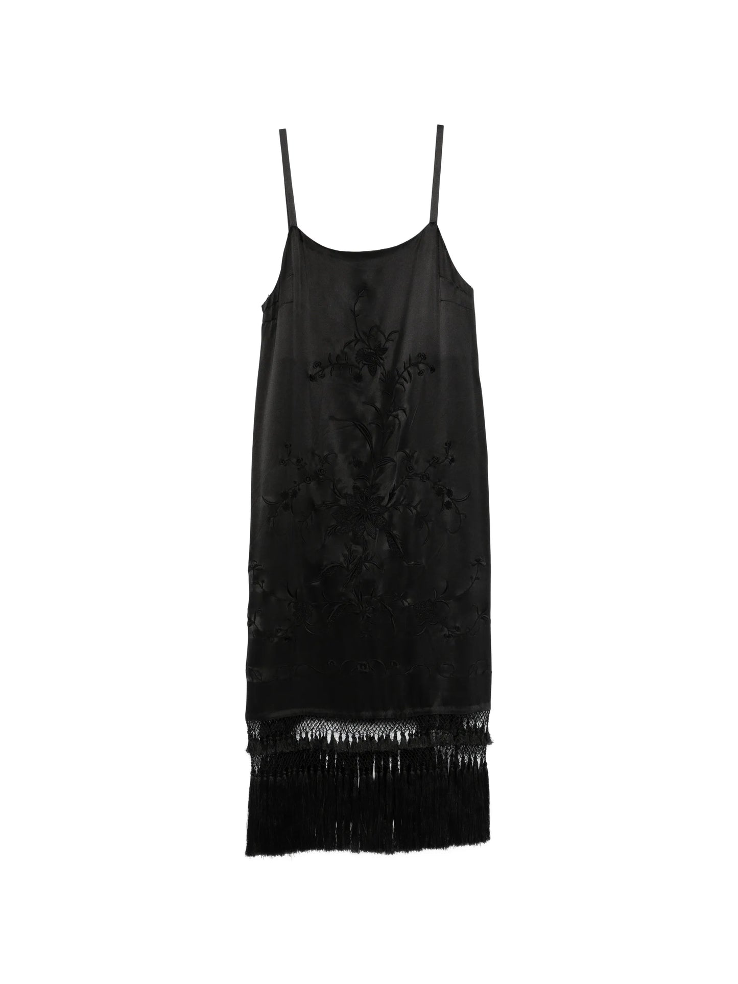 fringe floral dress