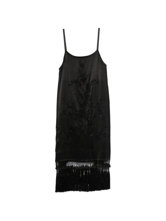 fringe floral dress