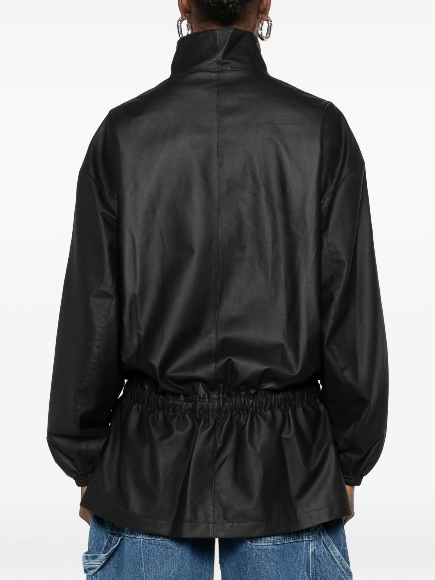 funnel-collar zip-up parka