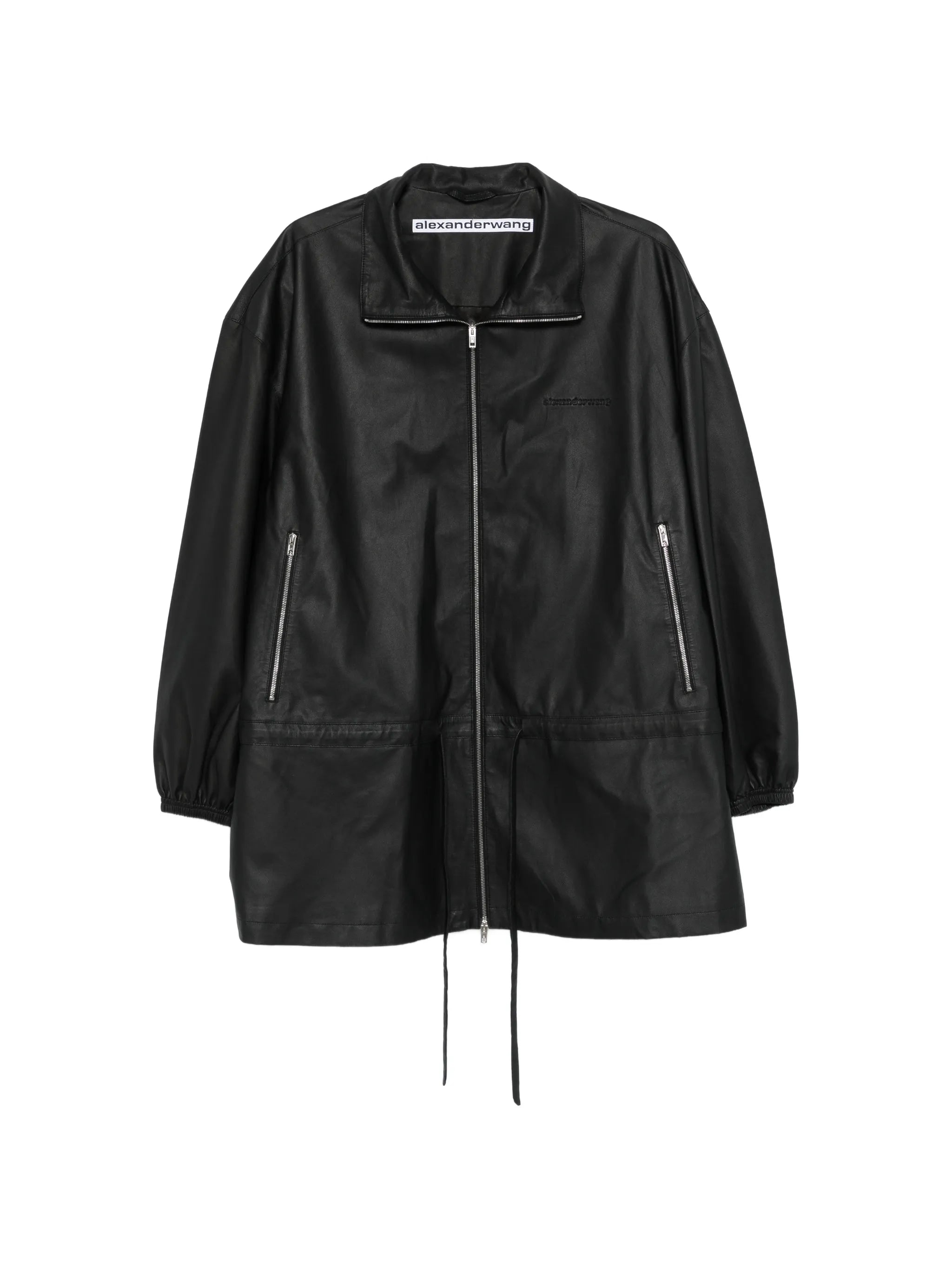 funnel-collar zip-up parka