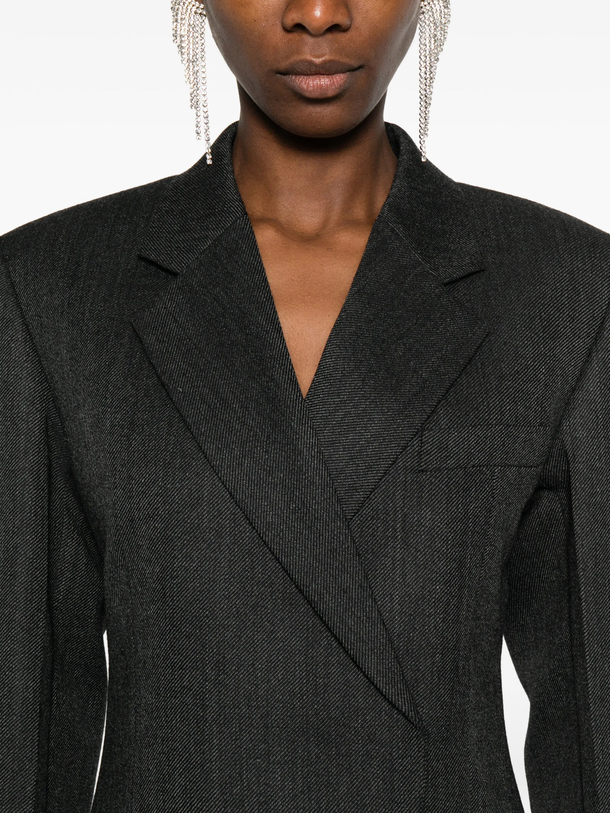 fitted blazer wool mini dress