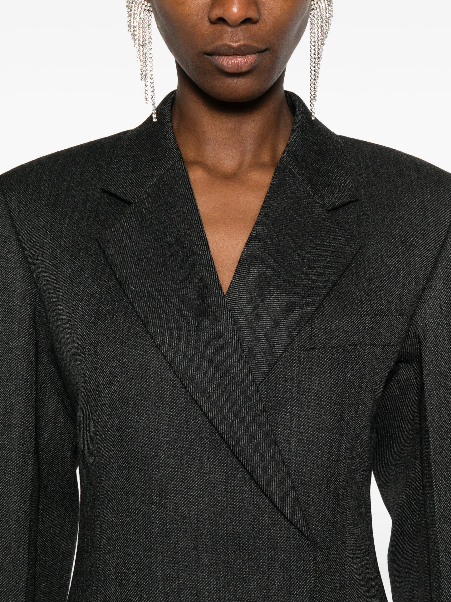 fitted blazer wool mini dress