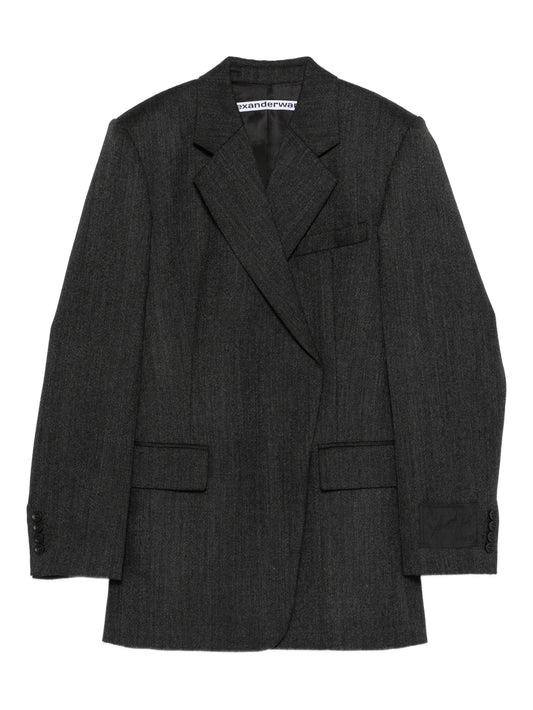 fitted blazer wool mini dress