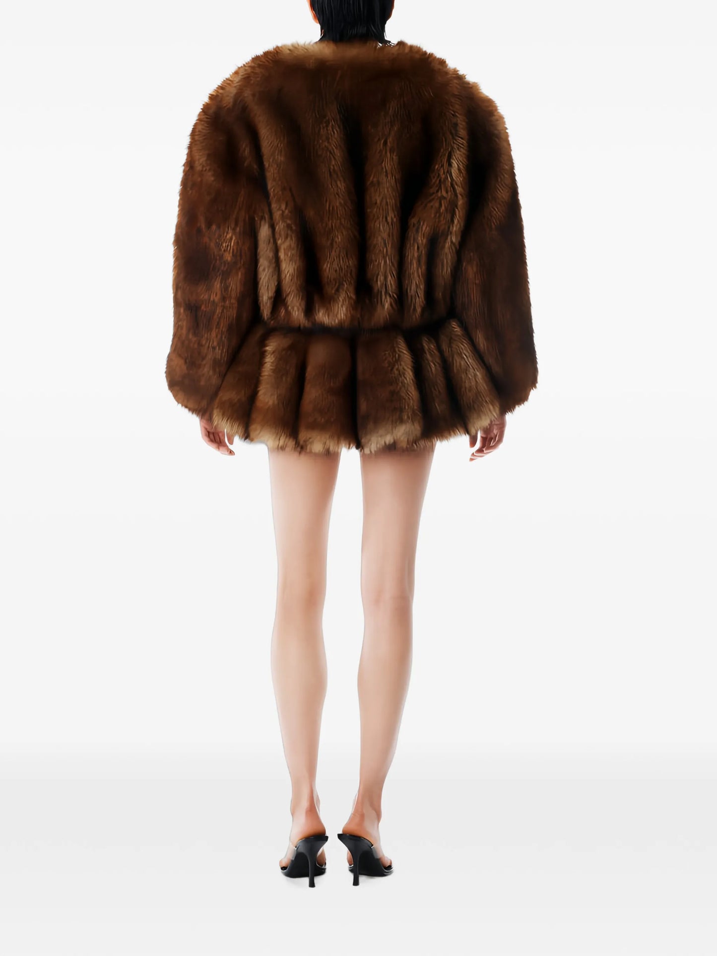 cropped faux-fur jacket