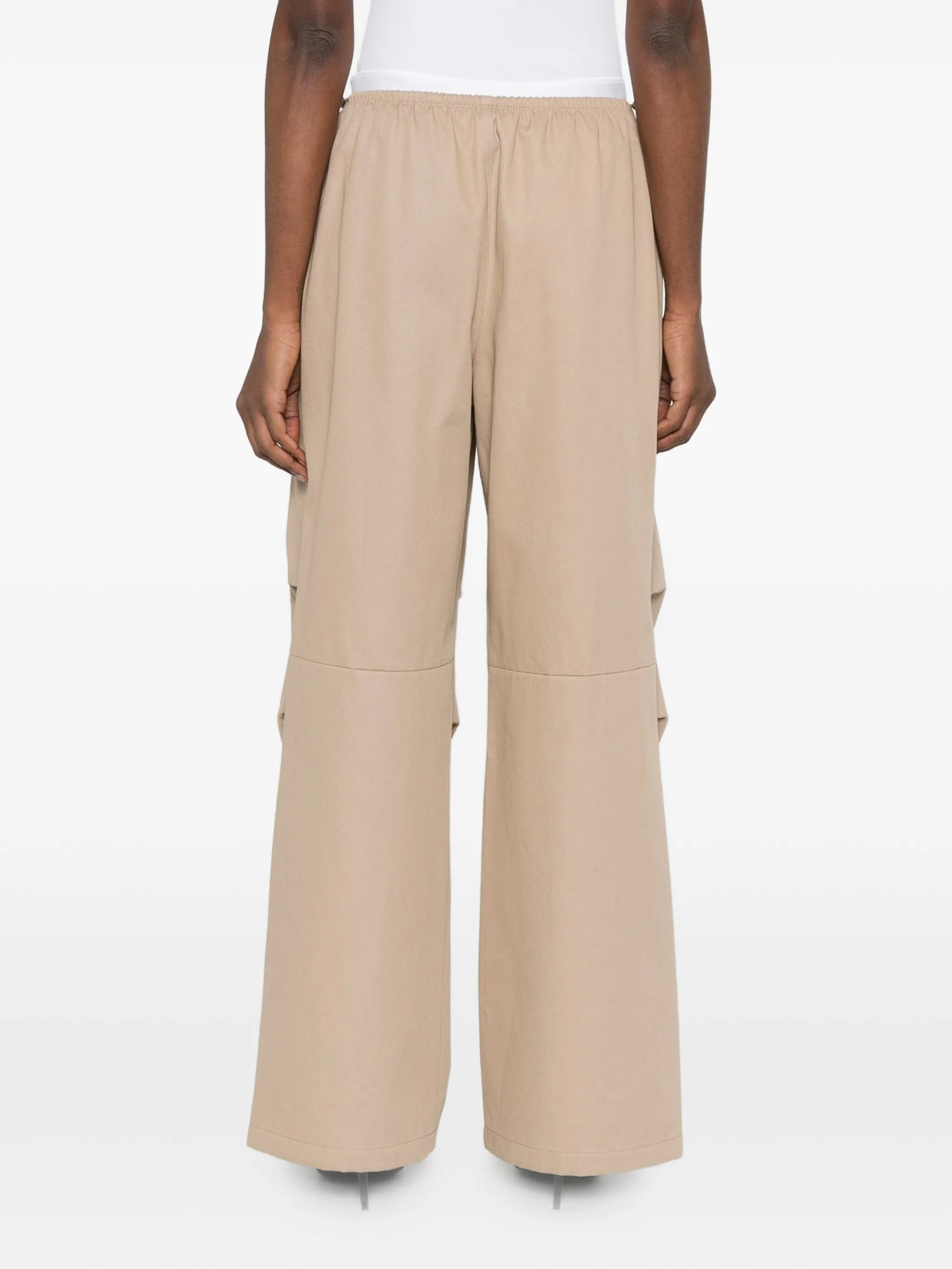 elasticated-waistband palazzo pants