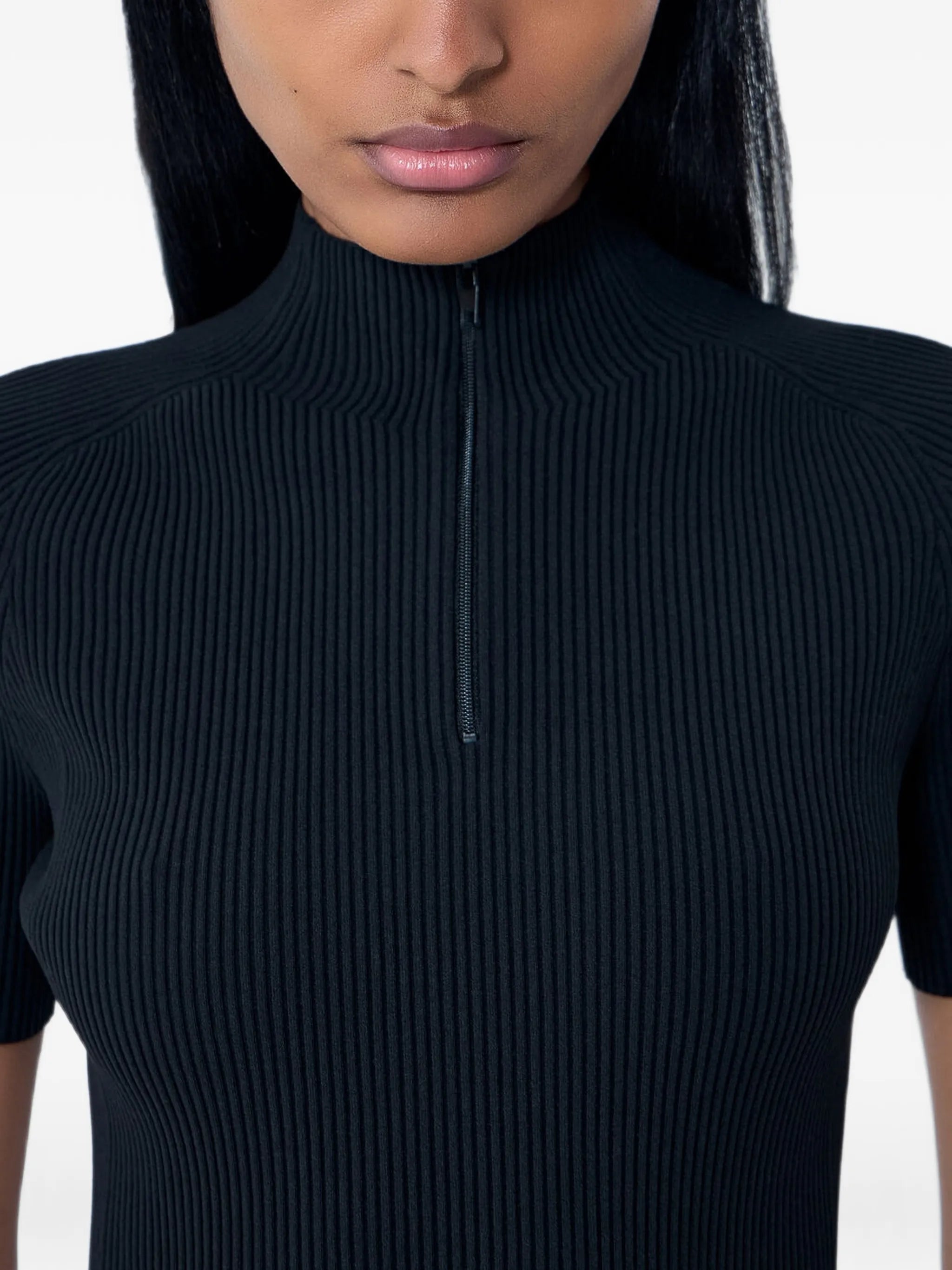 ribbed logo-detail mini dress