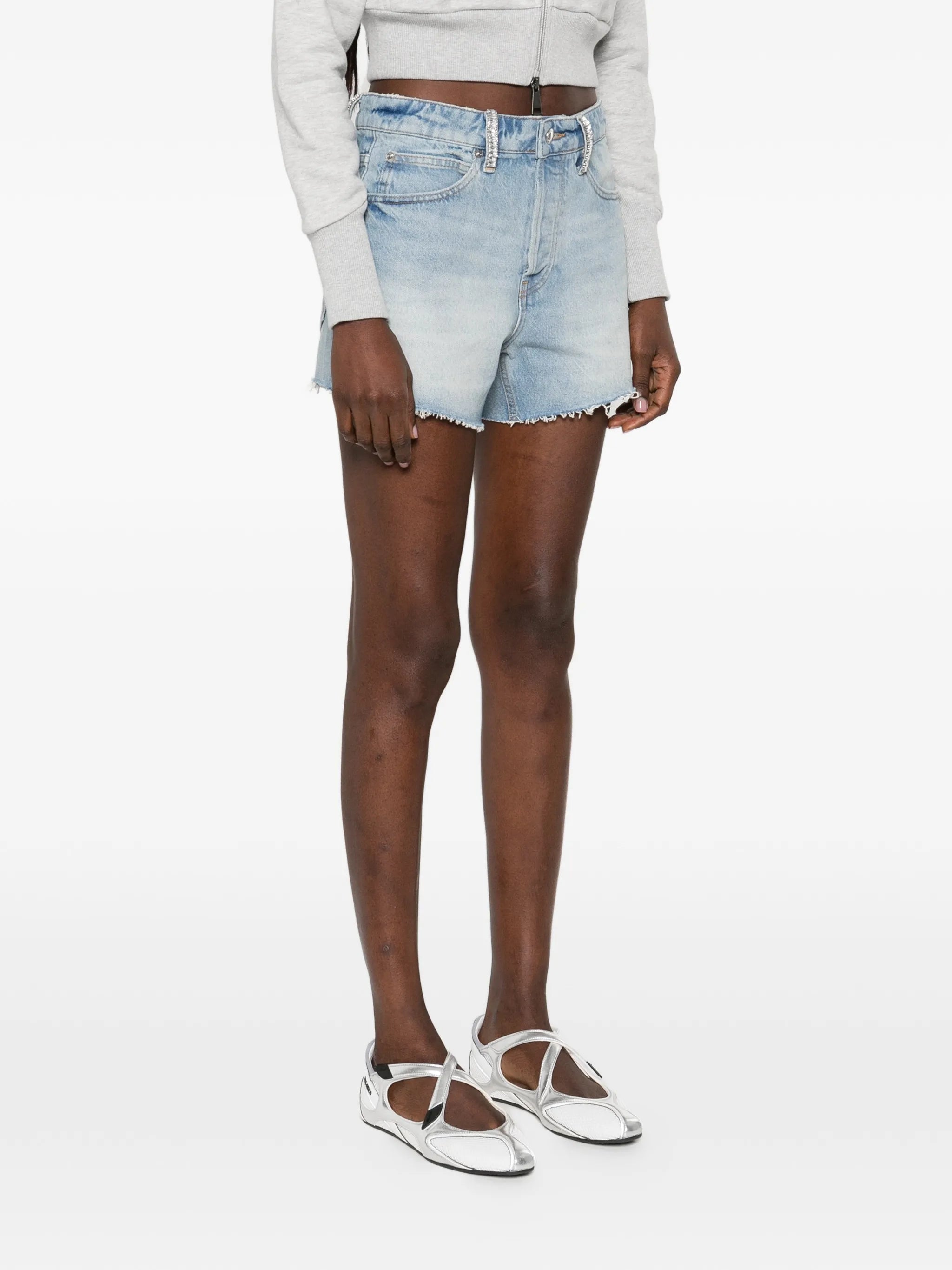 five-pocket belt-loop shorts