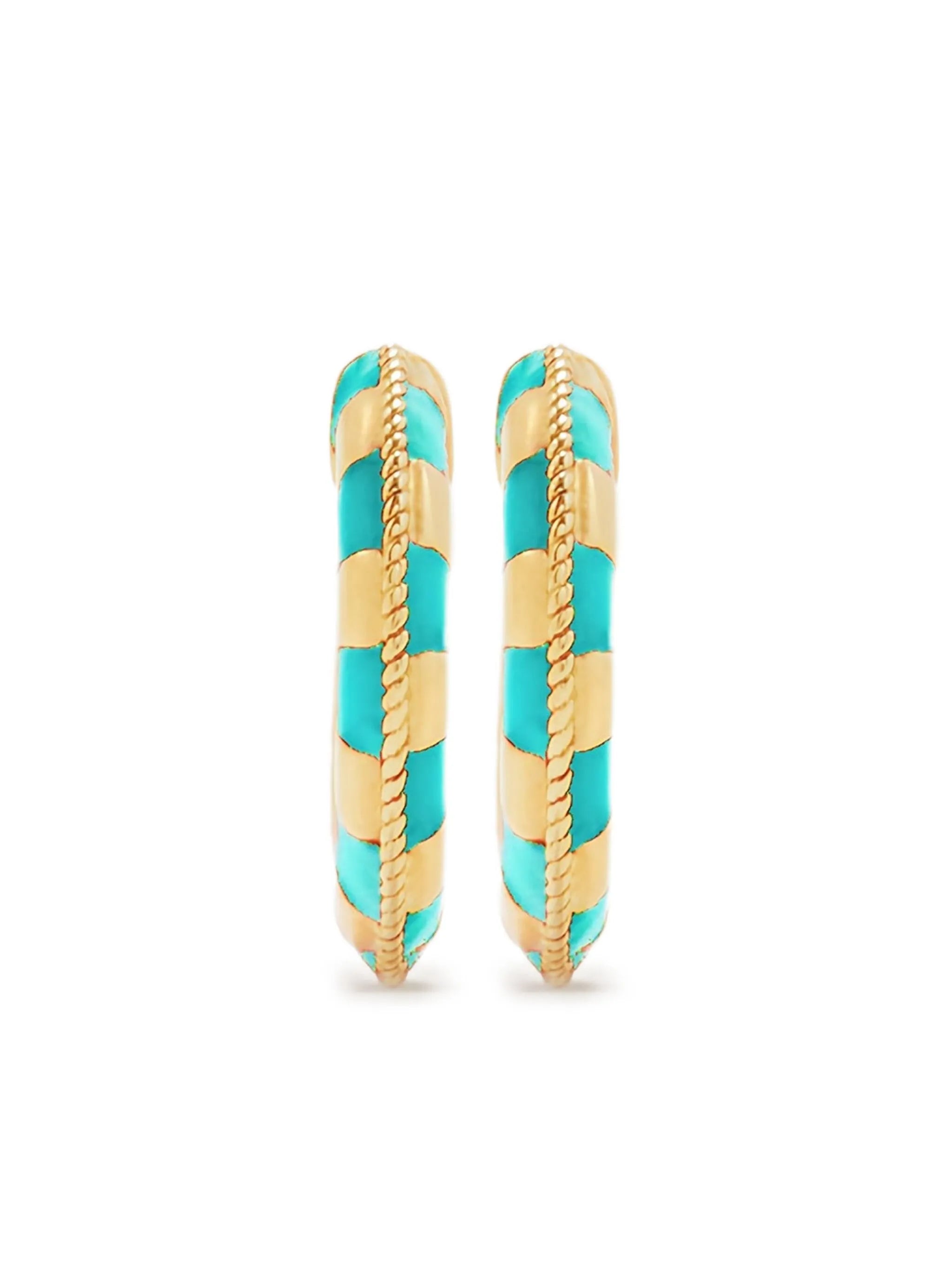 9CT yellow gold hoop earrings