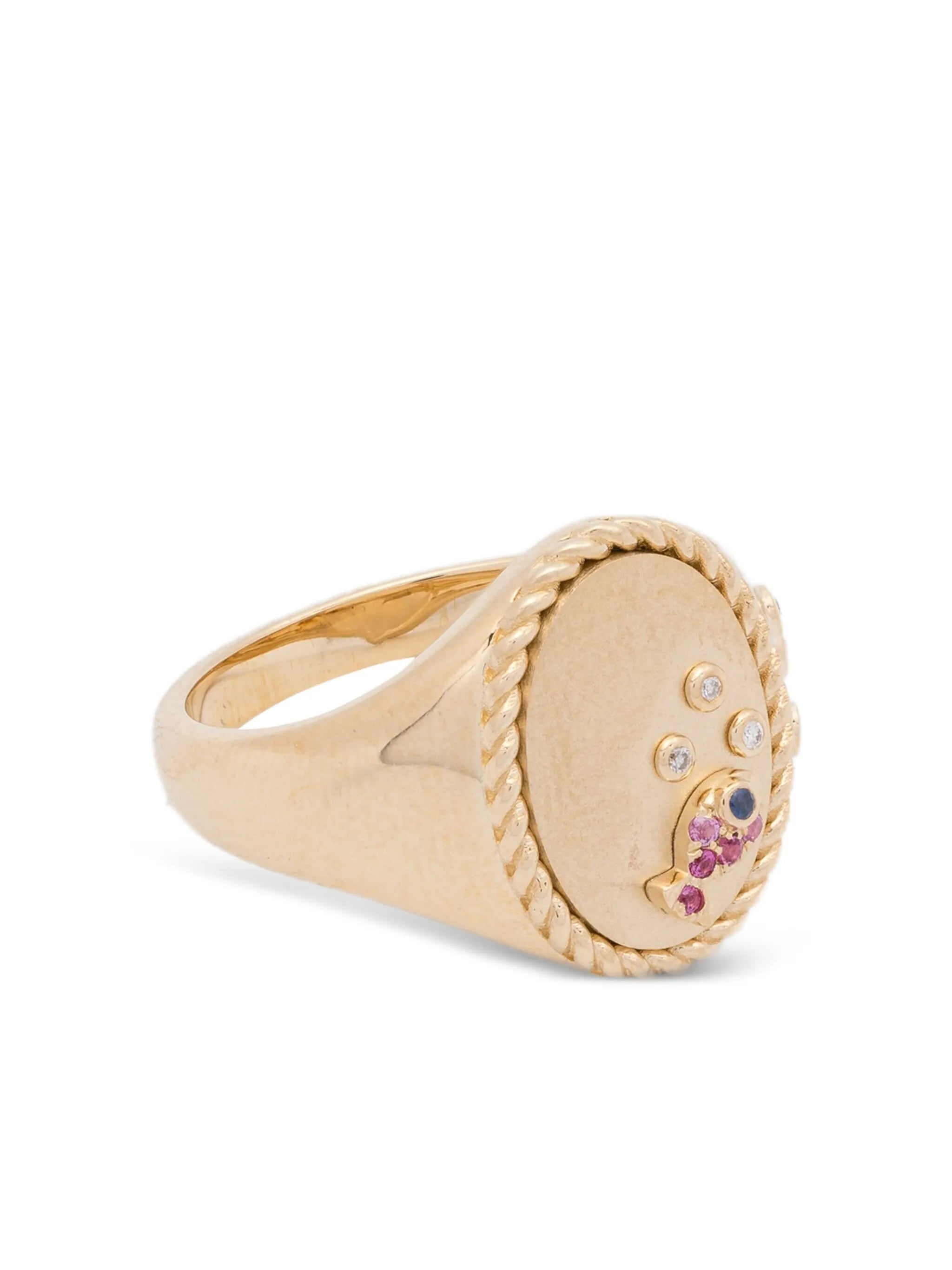 9CT yellow gold diamond ring