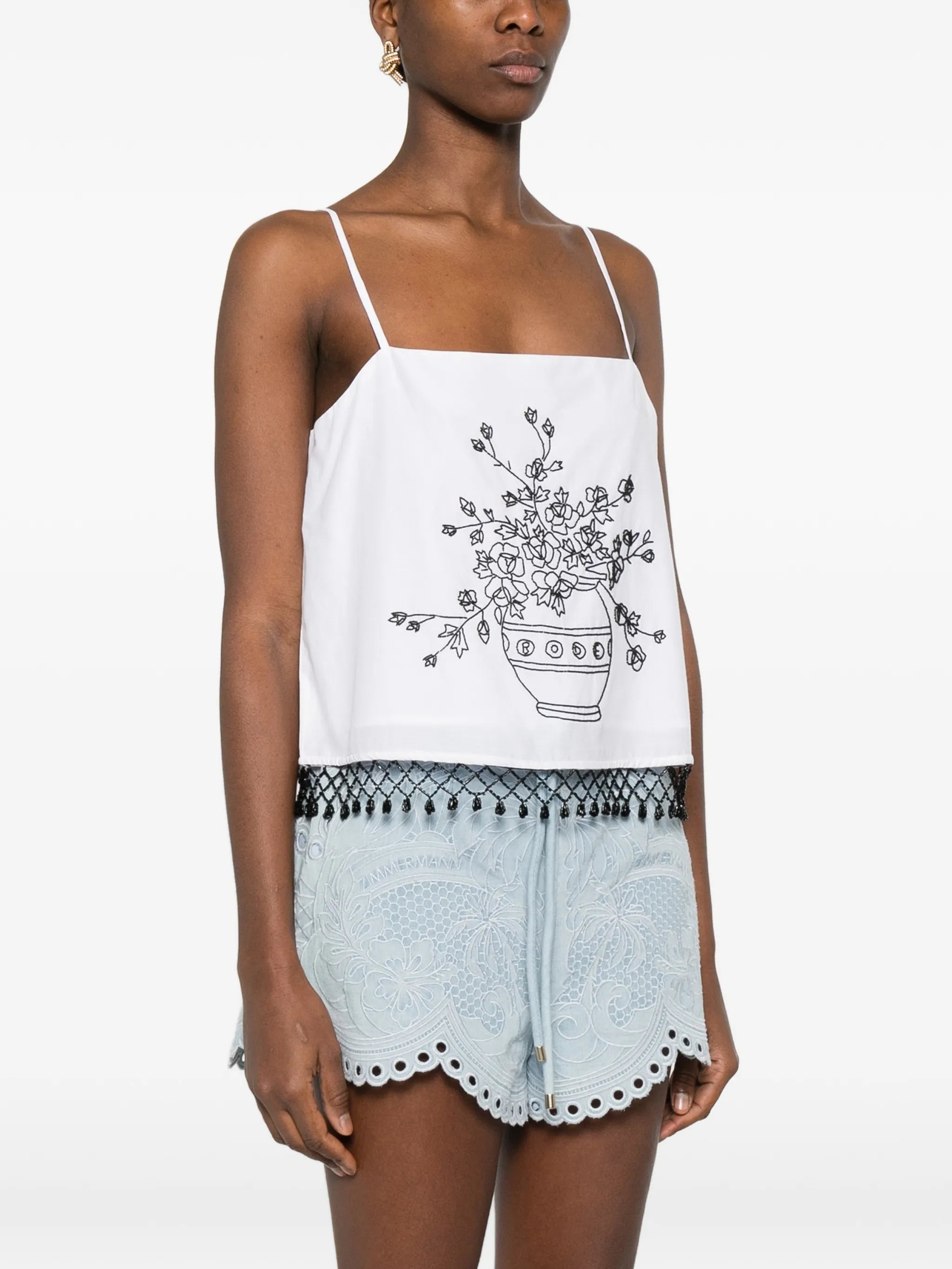 Rosebloom floral-print top