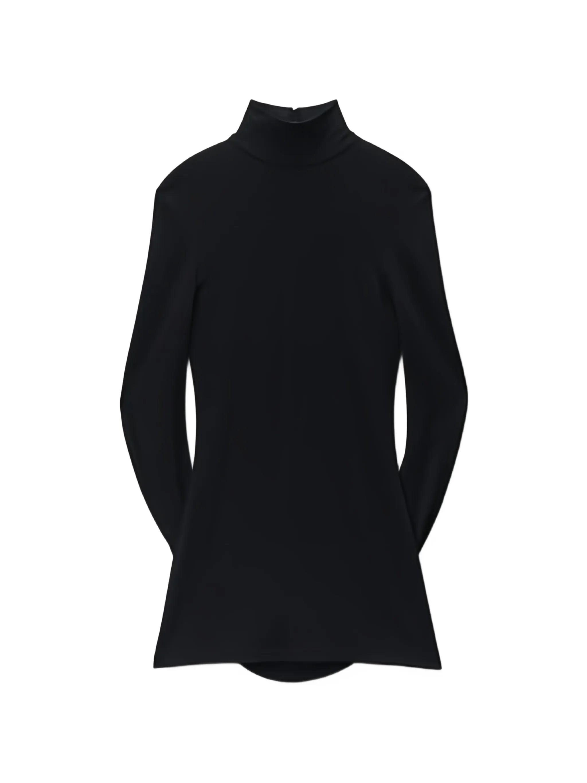 high-neck mini dress
