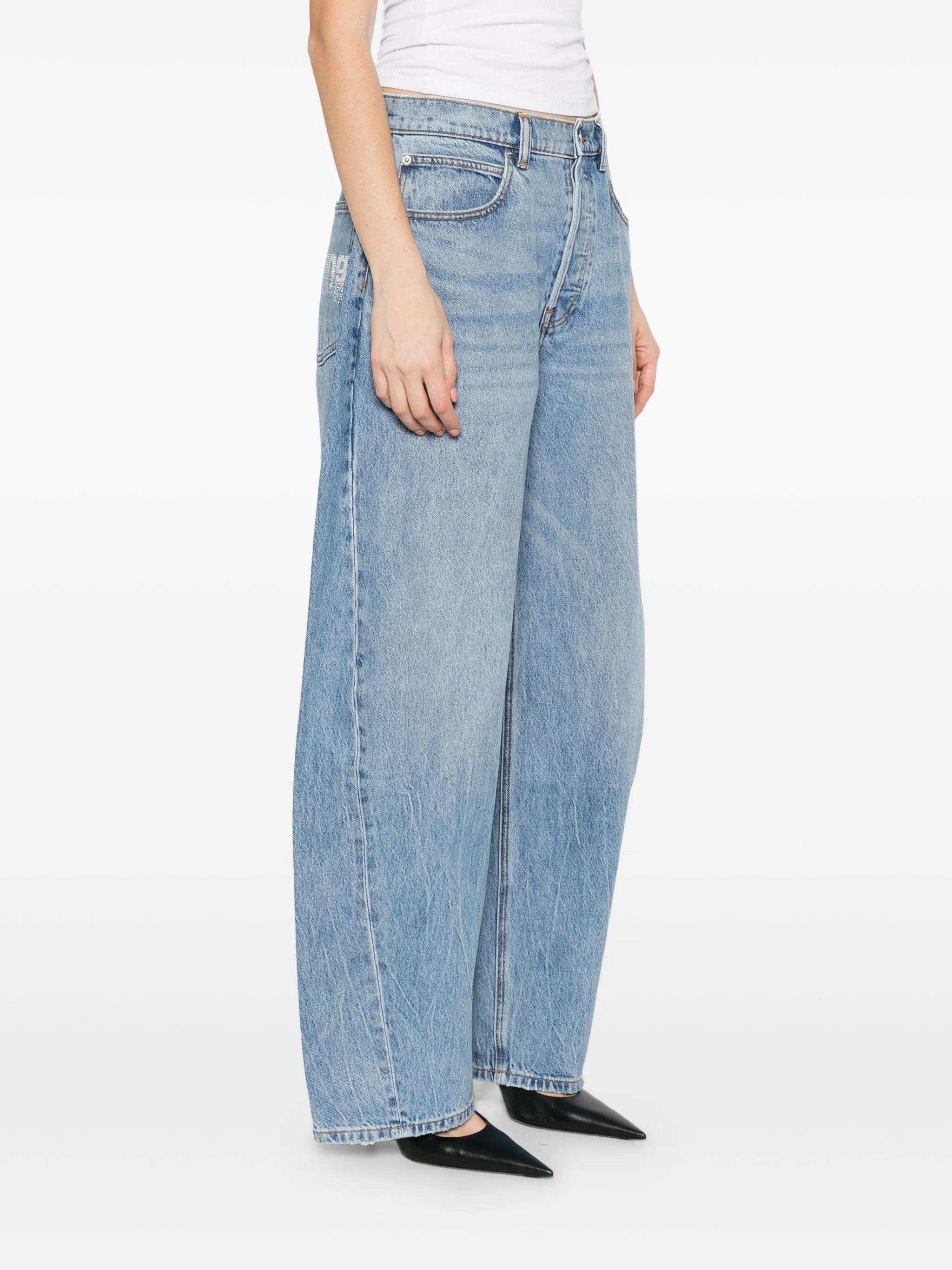 crystal-embellished jeans