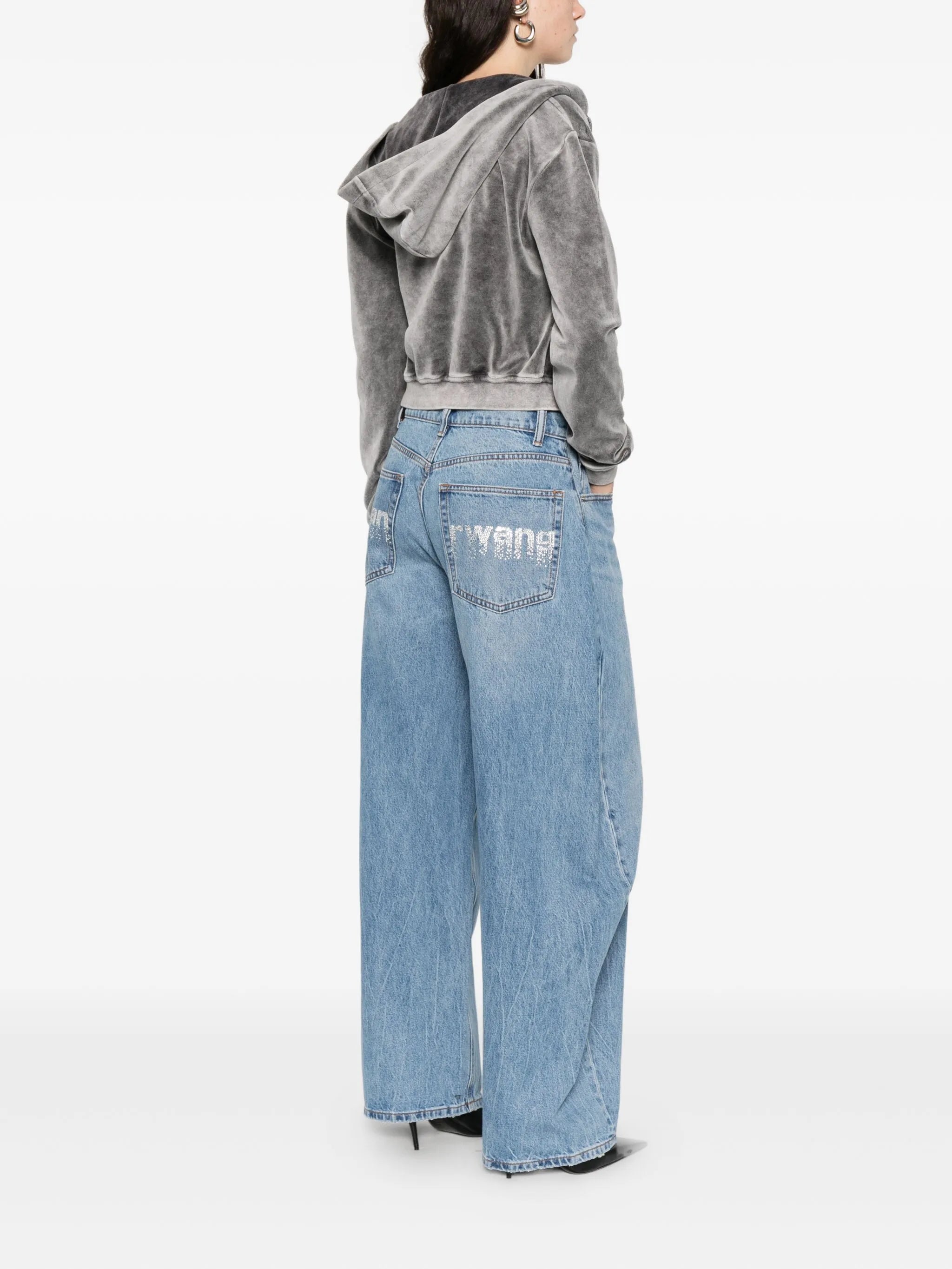 crystal-embellished jeans
