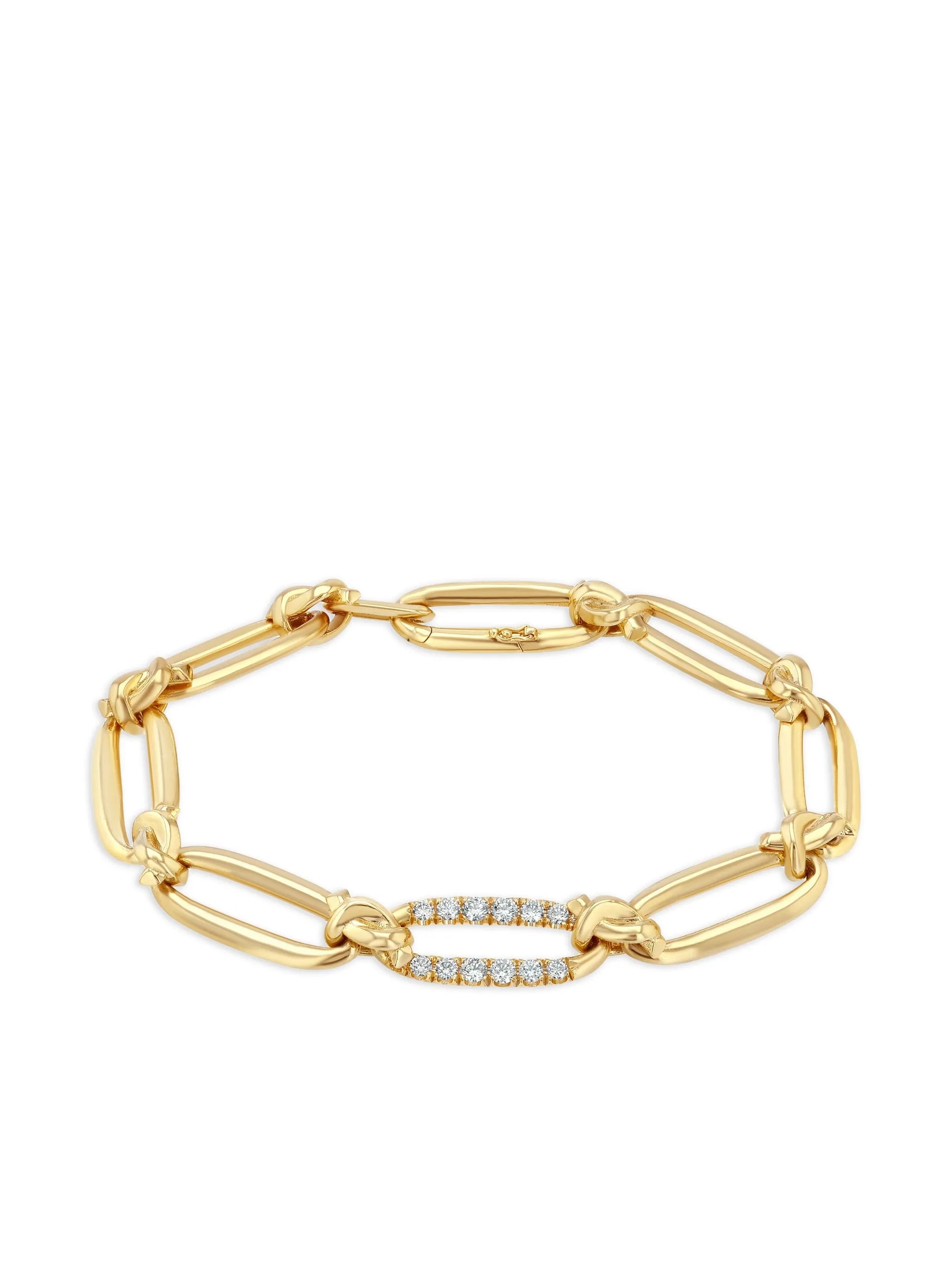 18CT yellow gold Knot Diamond bracelet