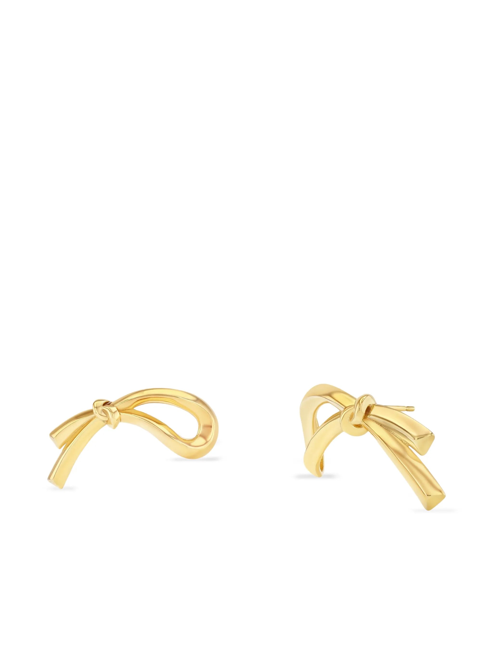 18CT yellow gold Knot earrings